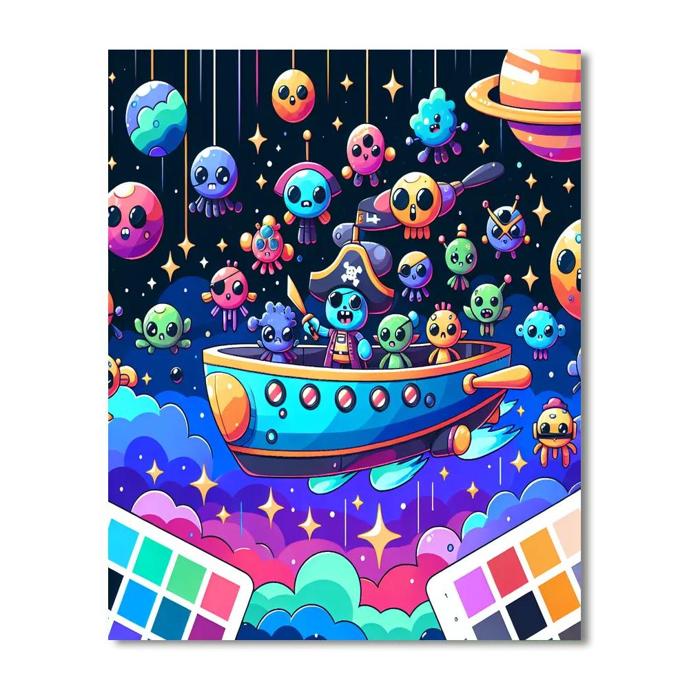 Galactic Pirate Adventure Paint By Number