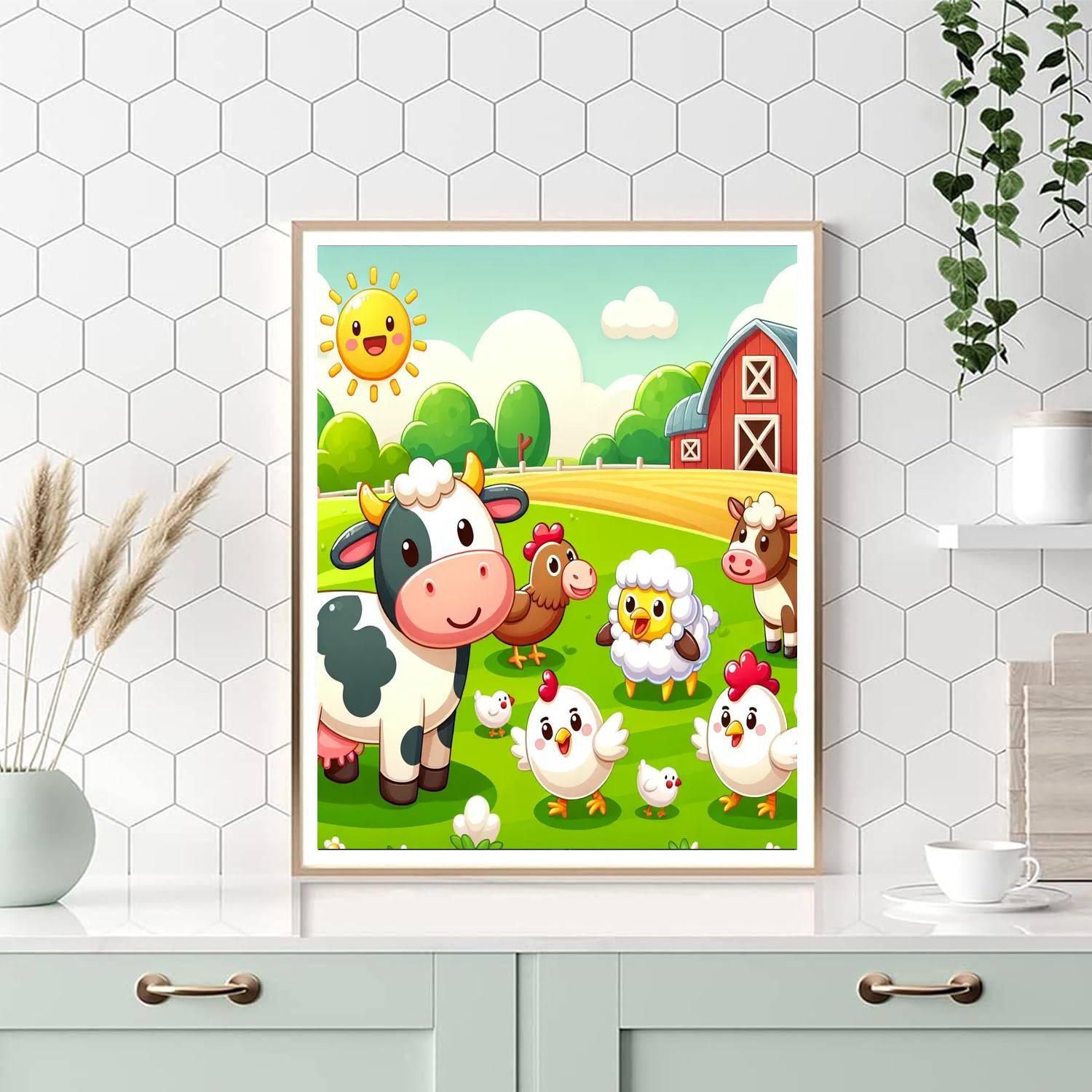 Adorable Farmyard Paint By Color
