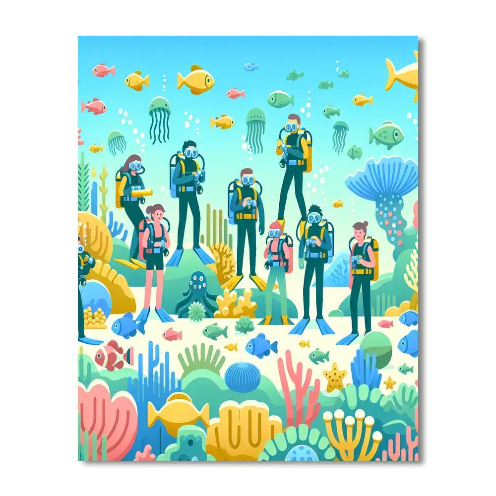 Underwater Kingdom Expedition Numbered Painting Kits