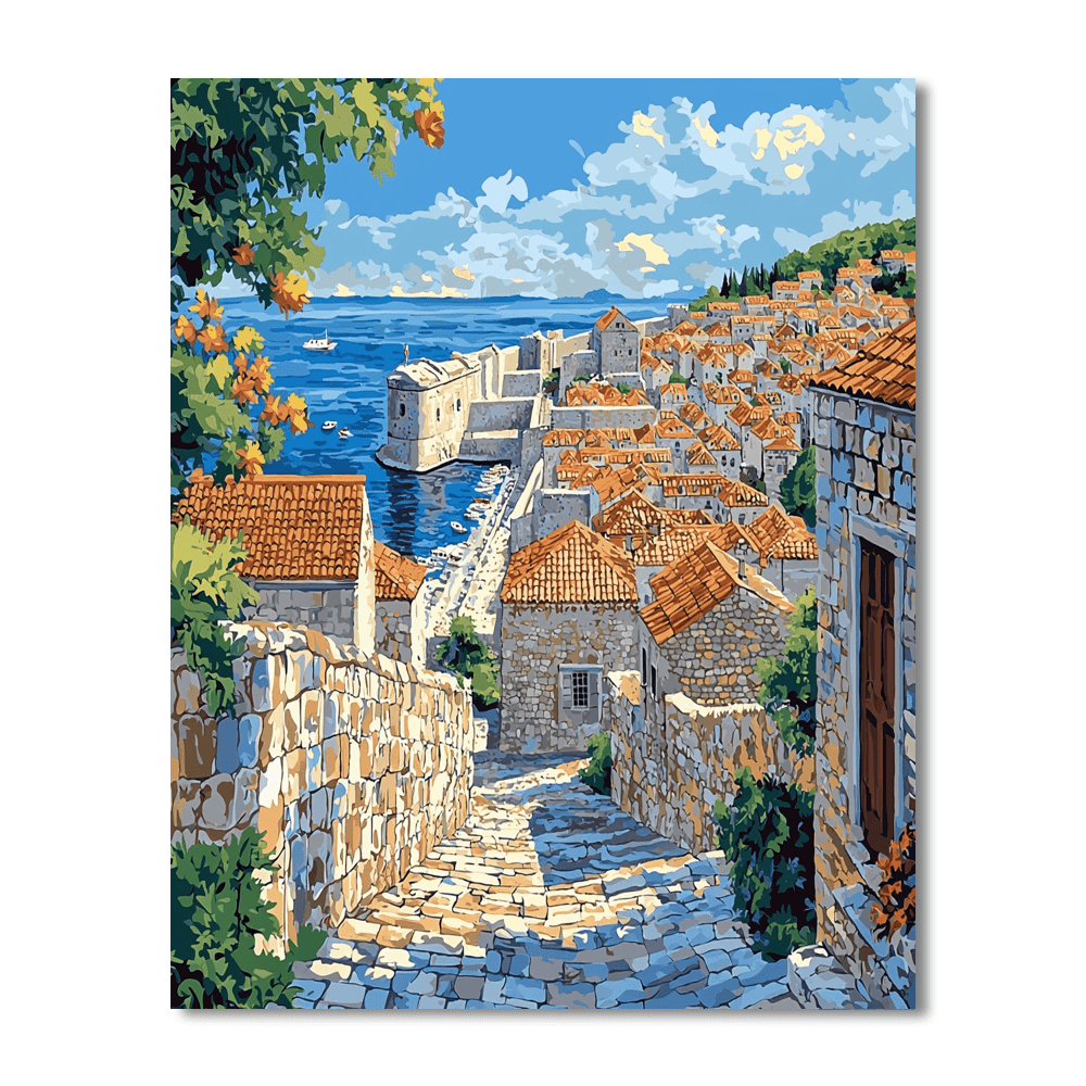 Dubrovnik's Old Town - Croatia Paint By Numbers Kits