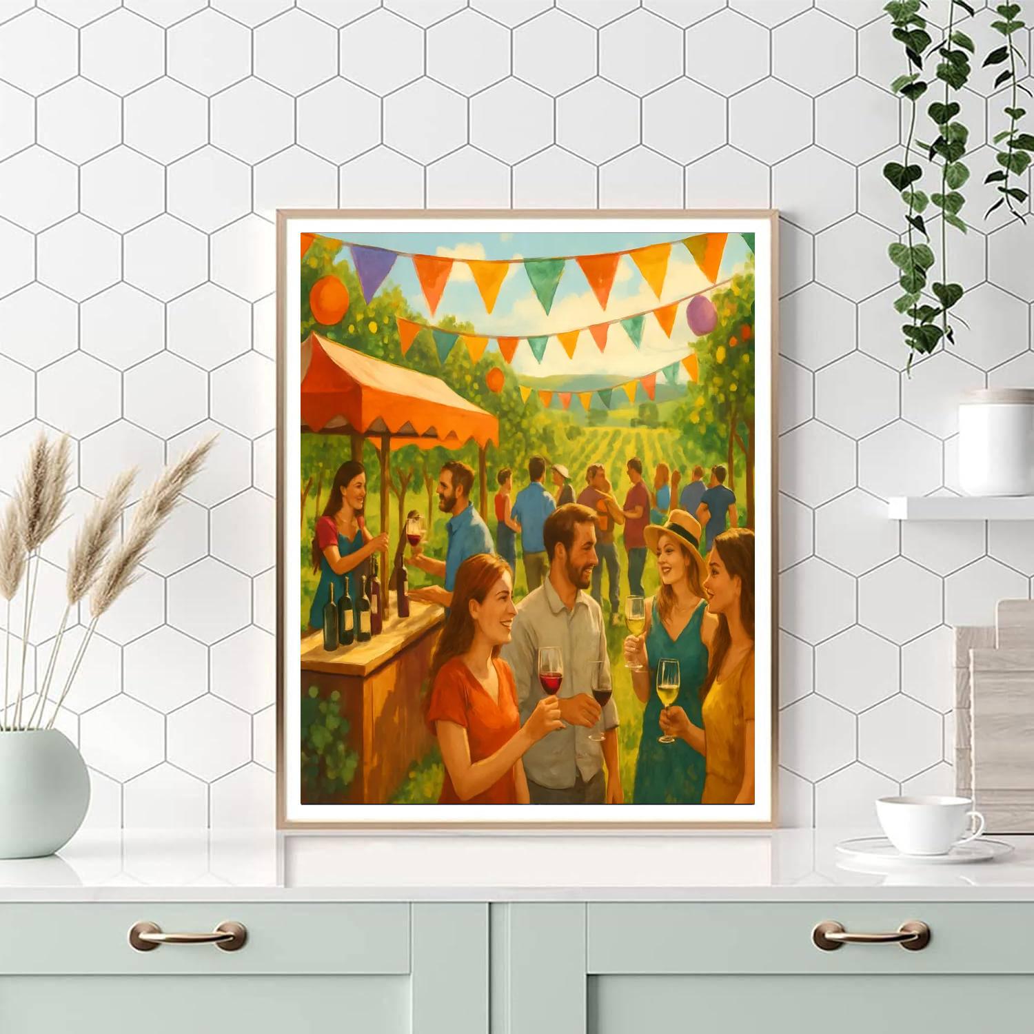 La Fête Des Vins - France Numbered Painting Kits