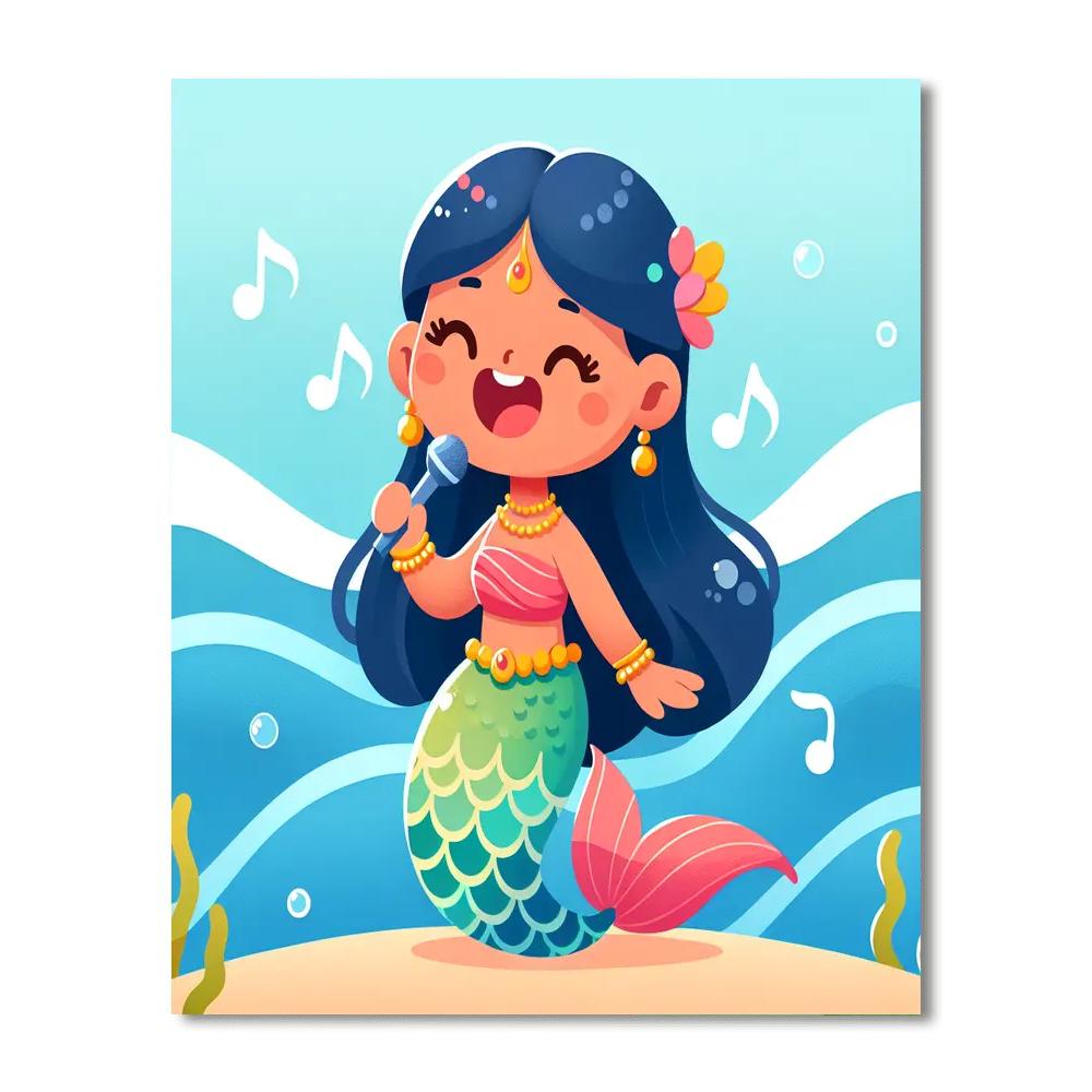 Singing Mermaid Melody Painting By Numbers Kit