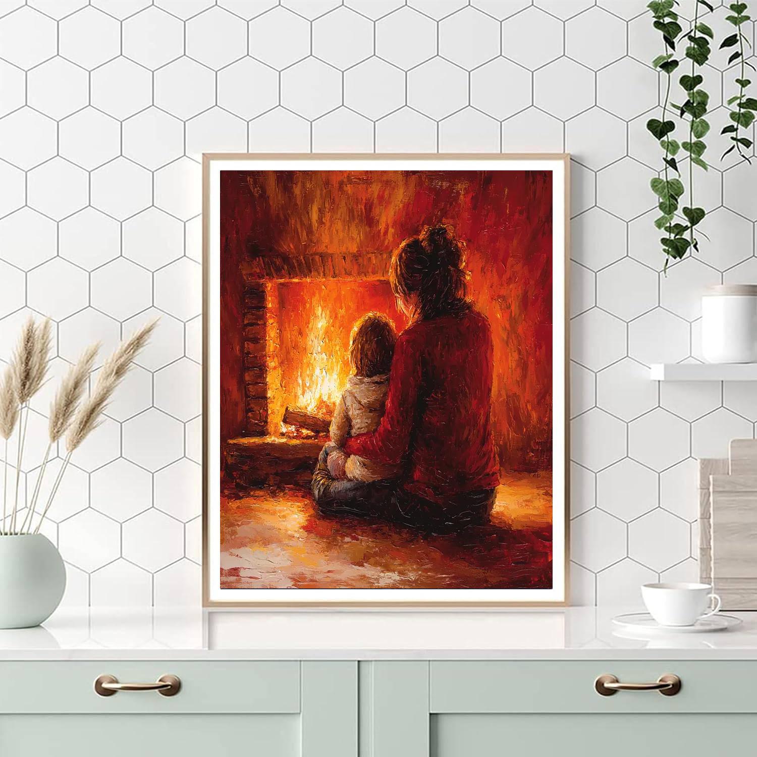 Cozy Fireside Chats Paint By Number
