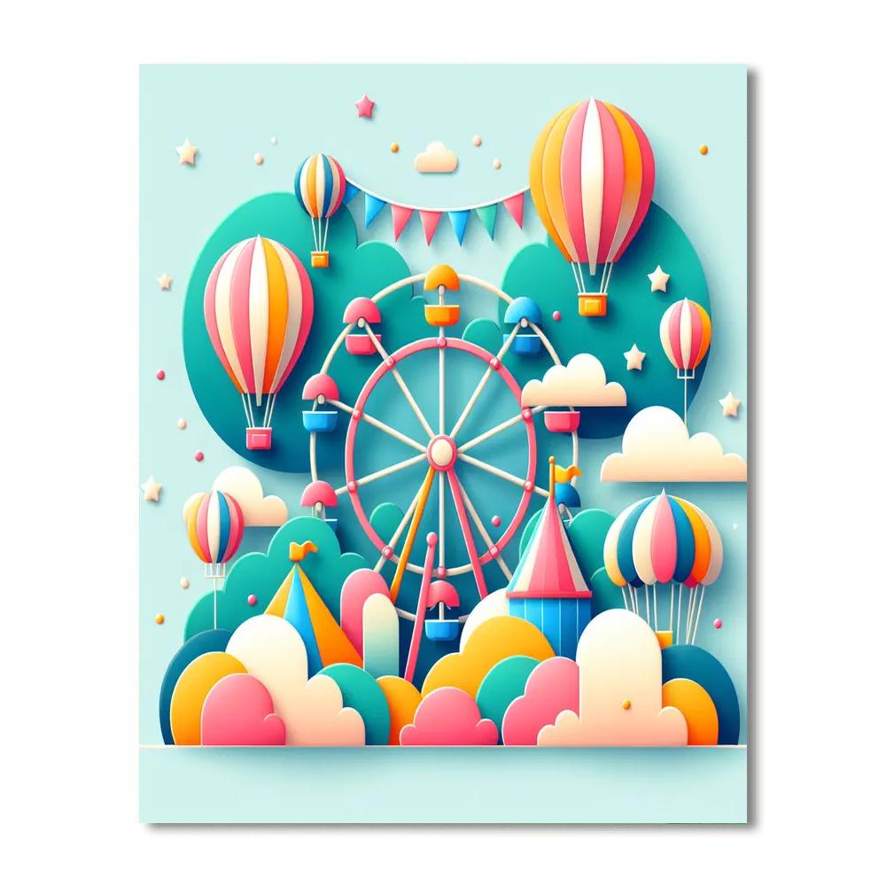 Carnival In The Clouds Number Painting