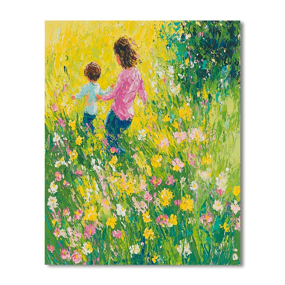 Laughter Among The Flowers Paint By Numbers Kits