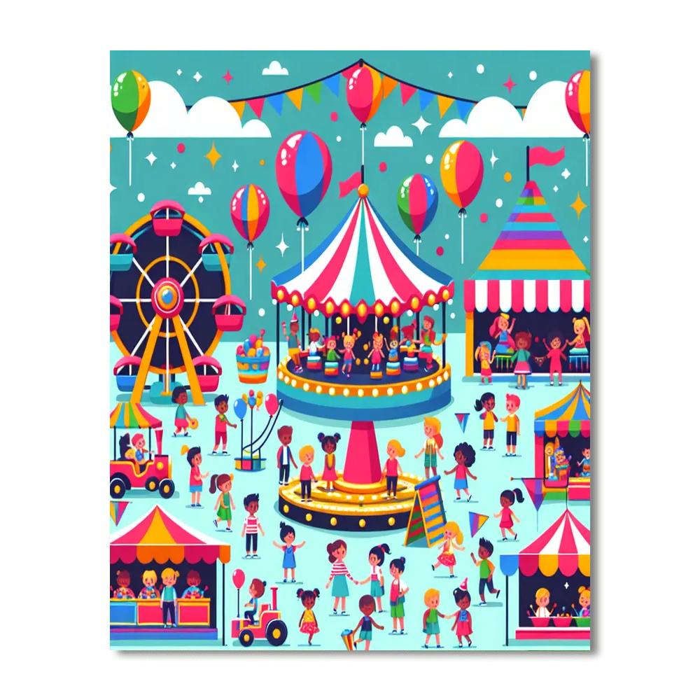 Jolly Carnival Fun Numbered Painting Kits
