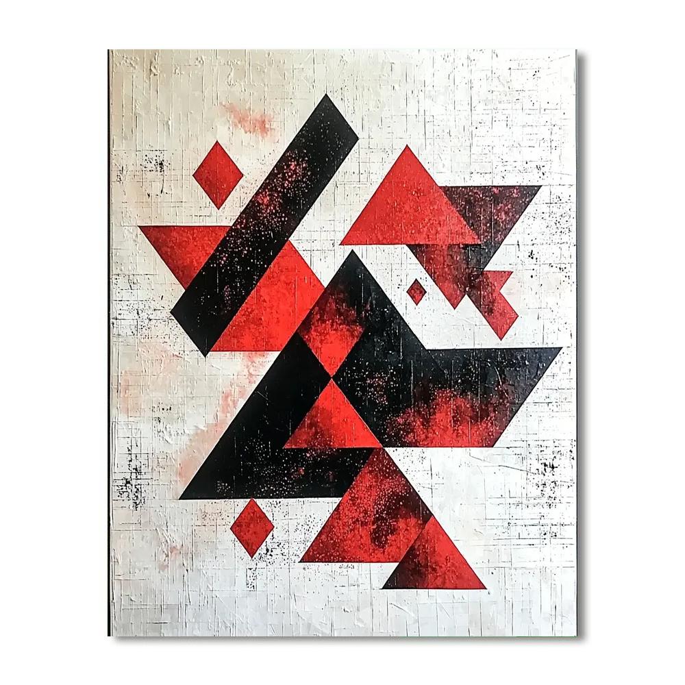 Kazimir Malevich Inspired Contrast Of Elements  DIY Paint By Numbers