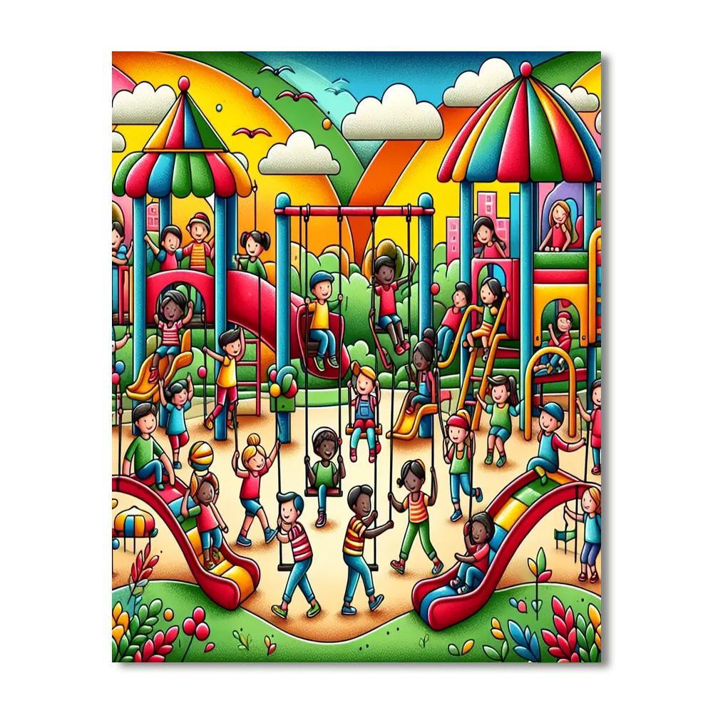 Vivid Imagination Playground Numbered Painting Kits