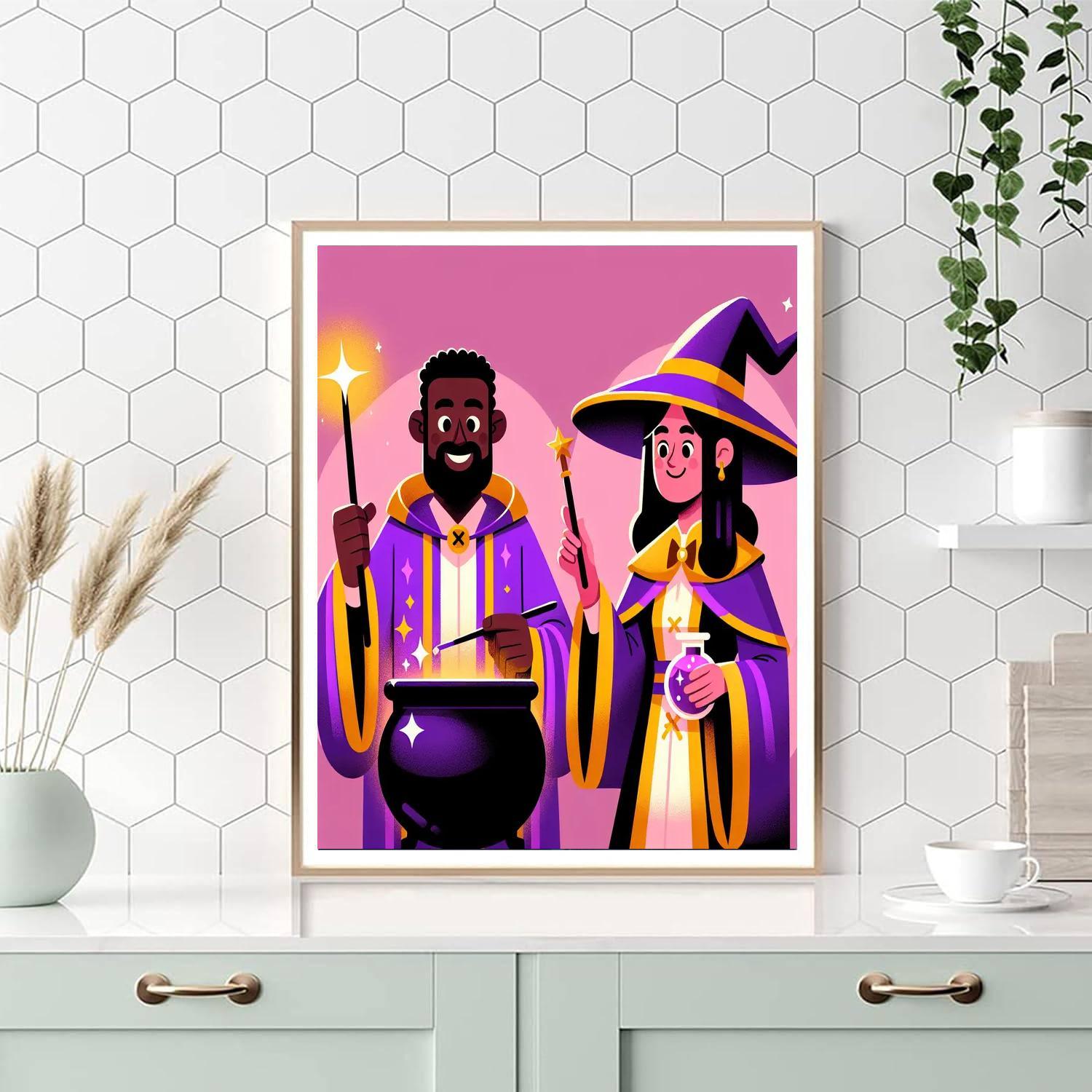 Witty Wizards Paint By Numbers Art