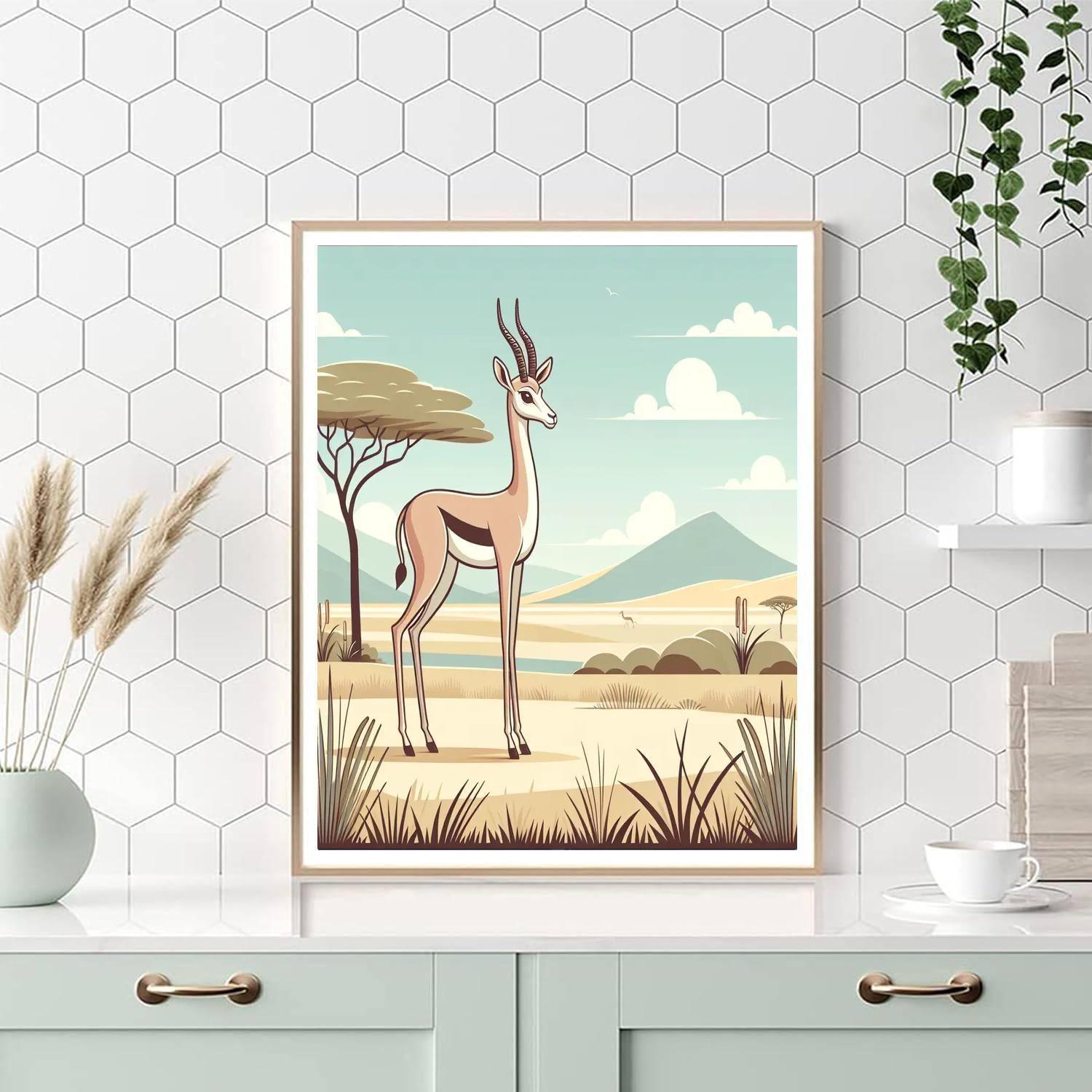 Gentle Gazelle Glance Paint By Color