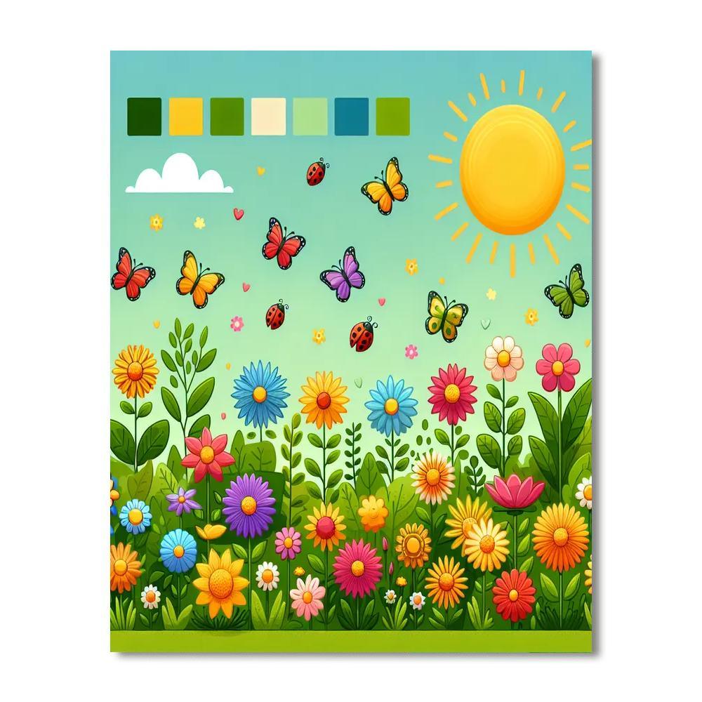 Sunny Days In The Garden Paint By Numbers