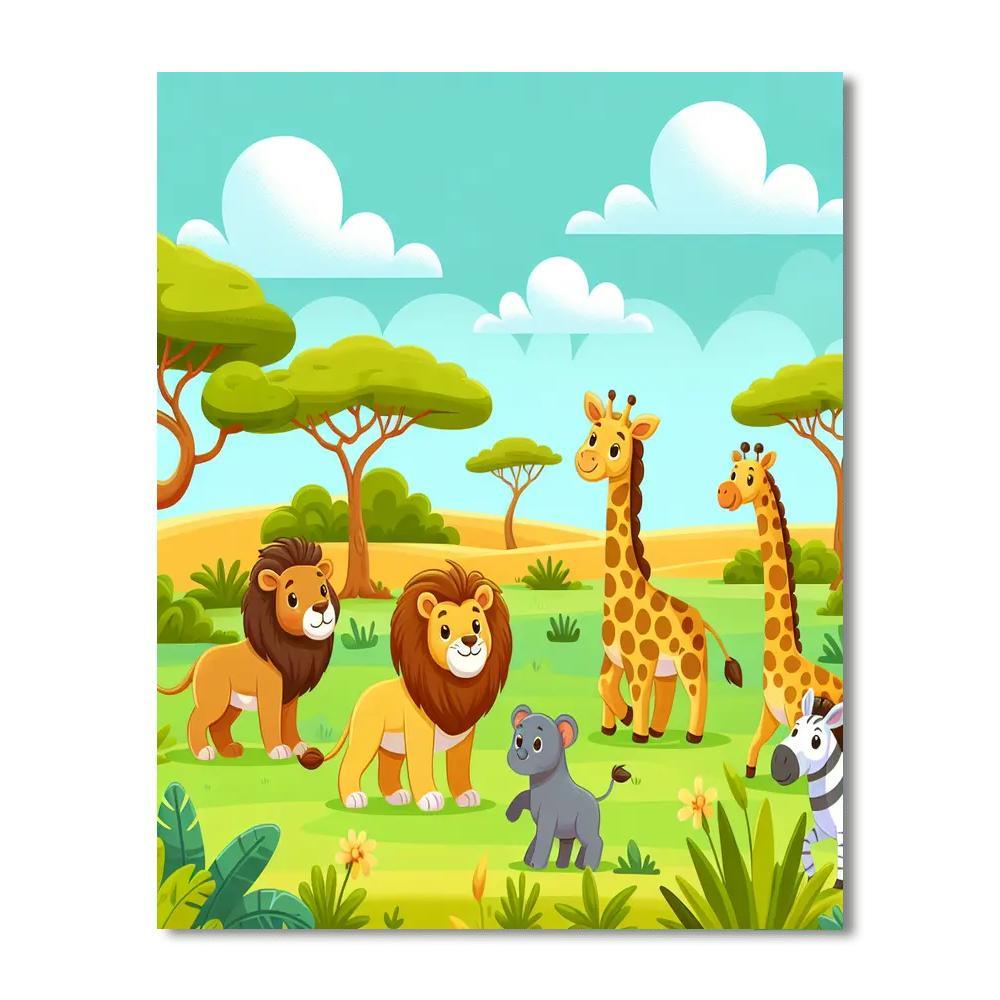 Wild Safari Quest Painting By Numbers Kit