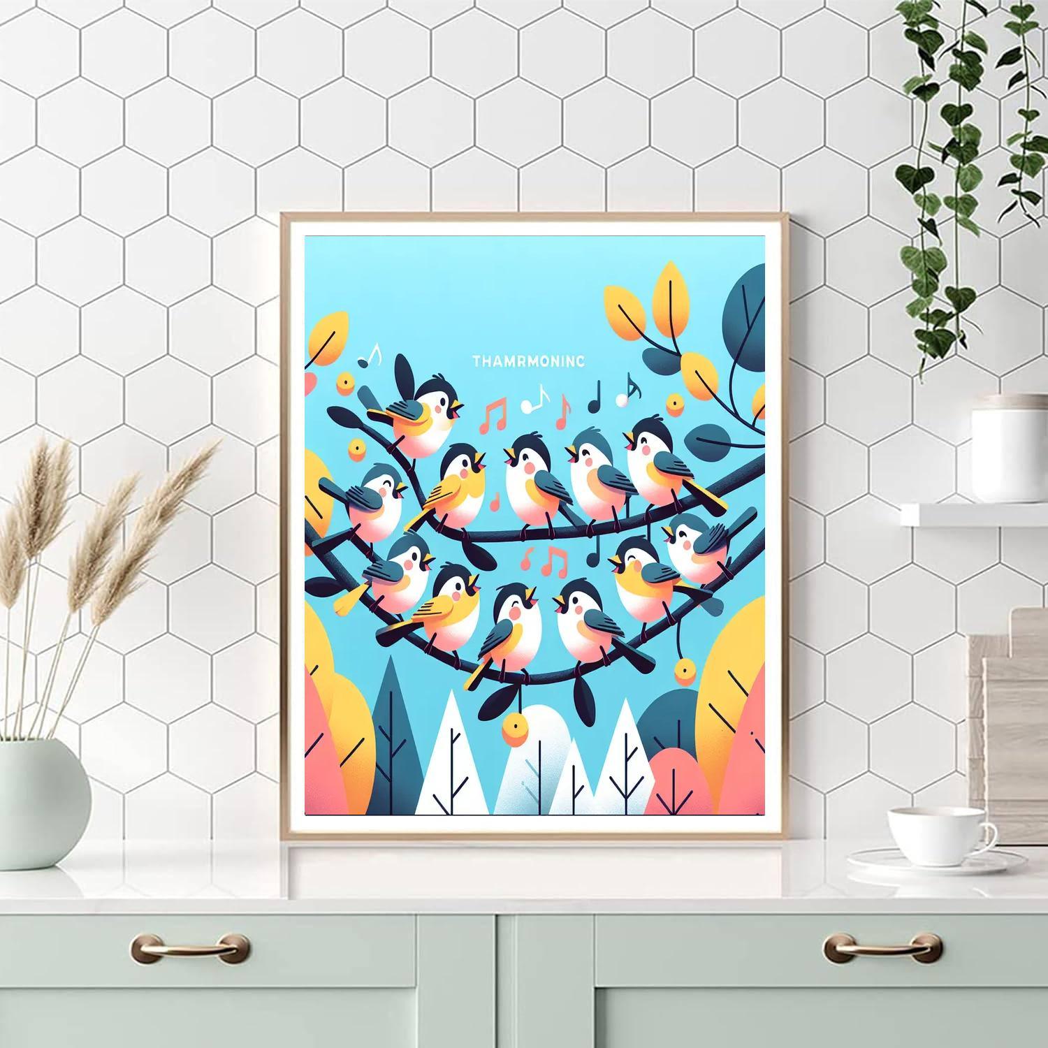 Charming Chickadee Choir Paint By Color