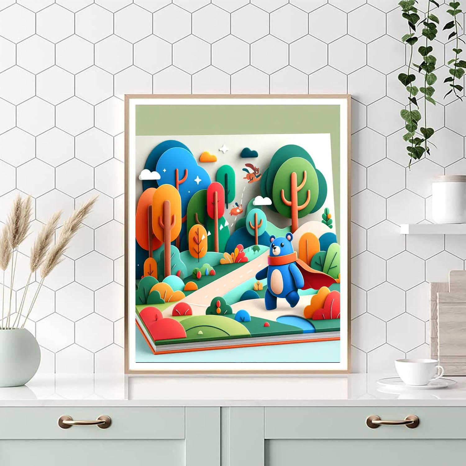 Brave Bear’s Woodland Quest Paint By Numbers