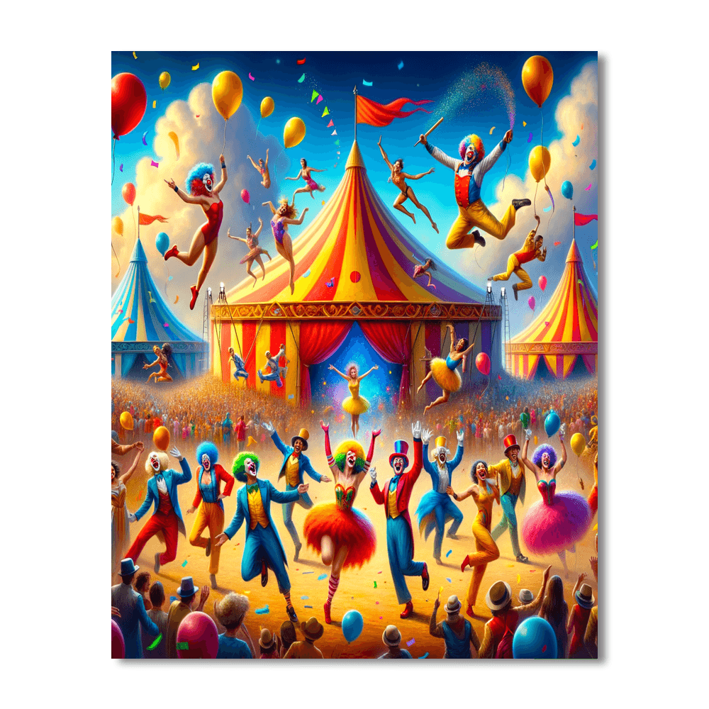 Joyful Circus Spectacle - DIY Painting By Numbers Kit