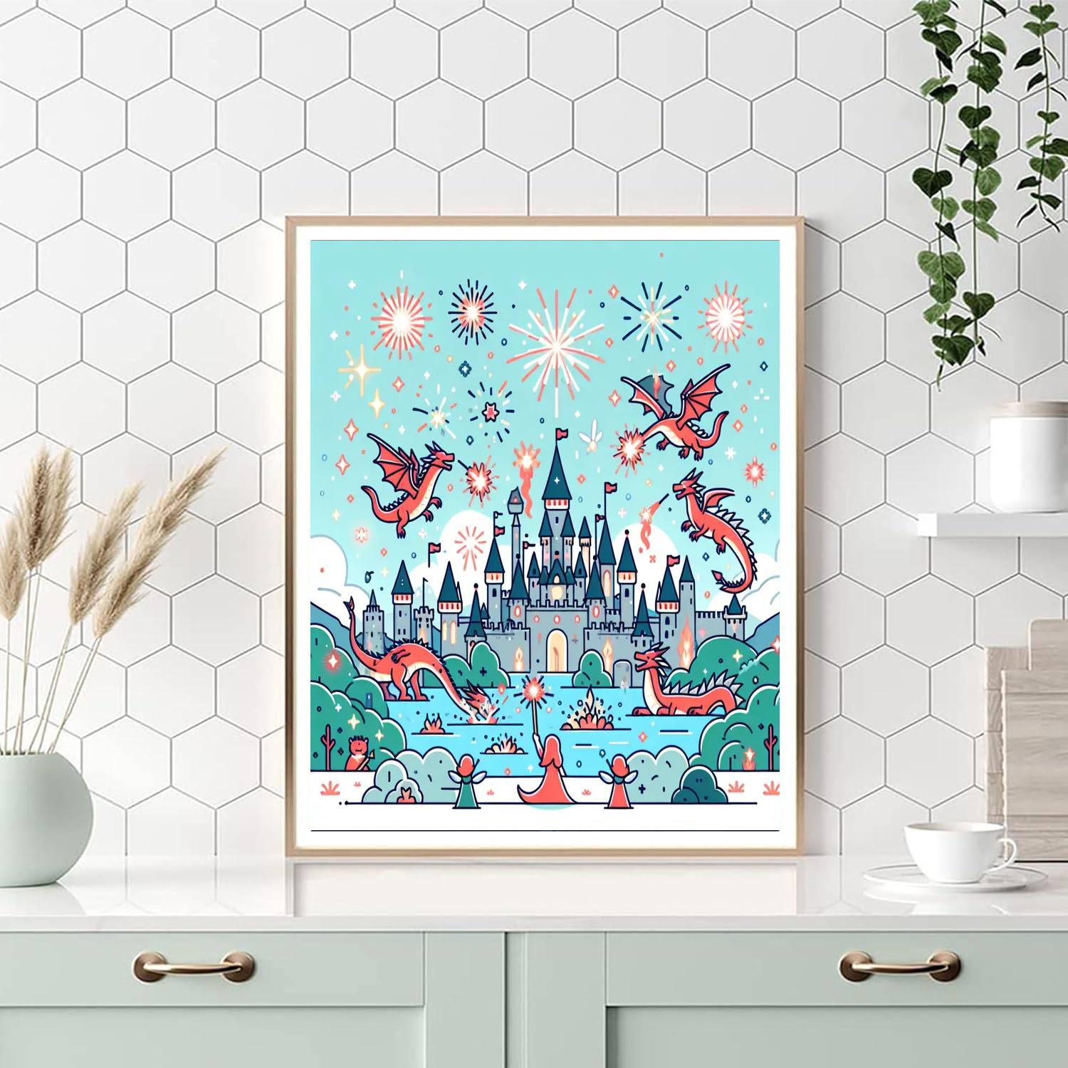 Magic Kingdom Celebration DIY Paint By Numbers