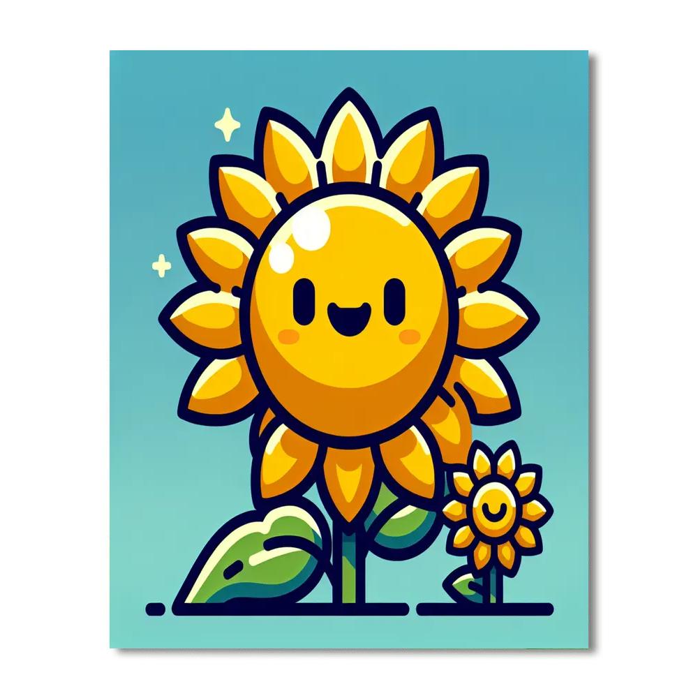 Laughing Sunflower Paint By Numbers