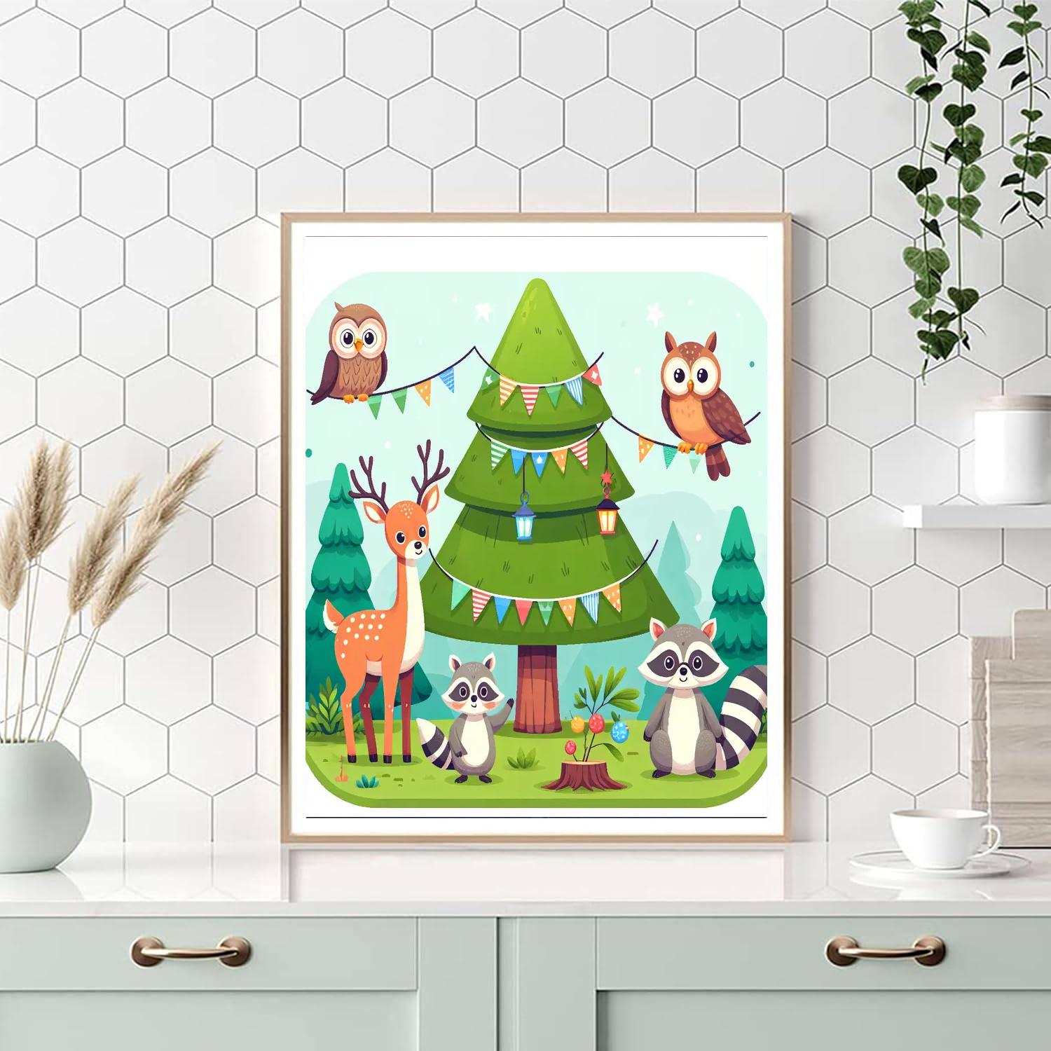 Magic Woodland Festival Number Painting