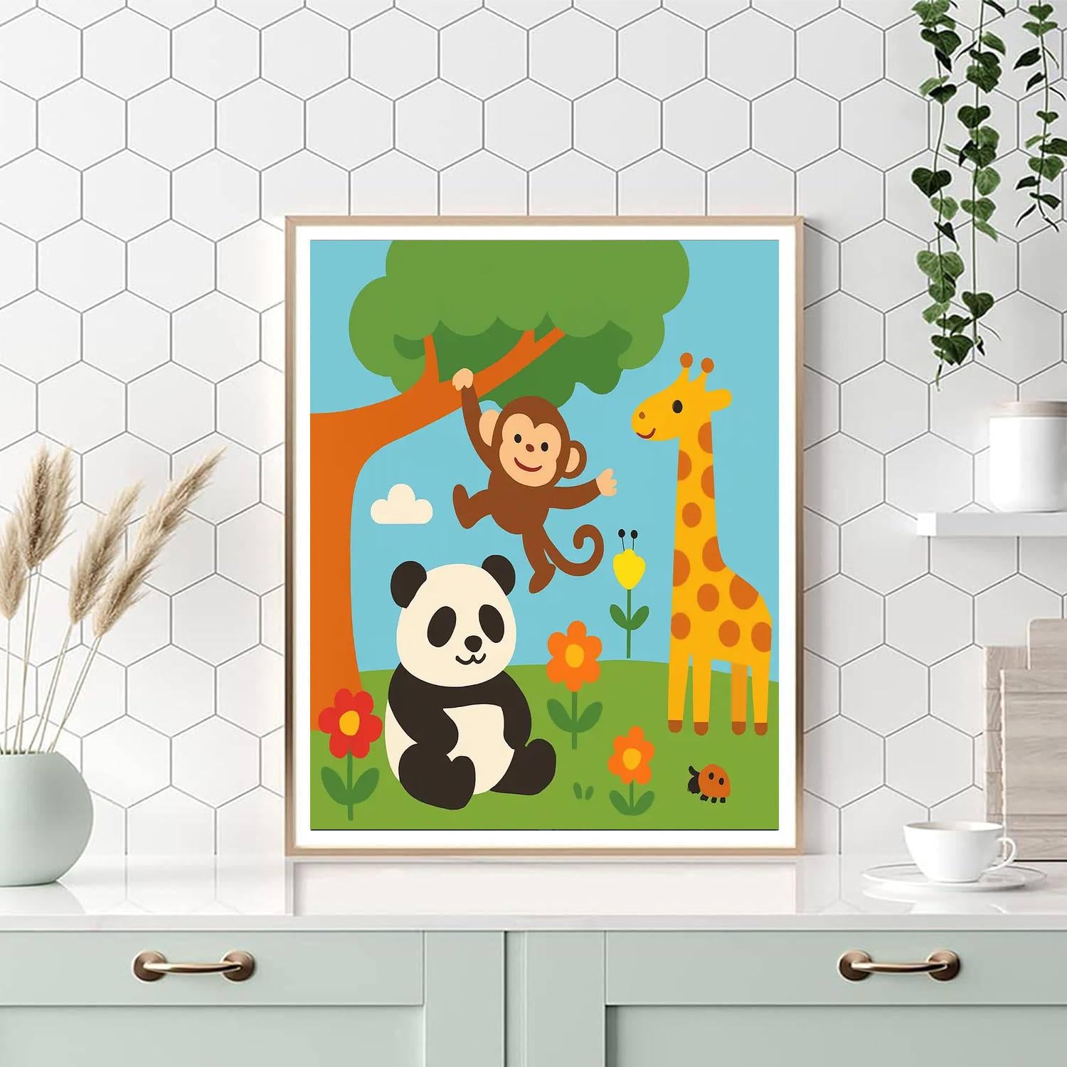 Super Cute Zoo Painting By Numbers Kit