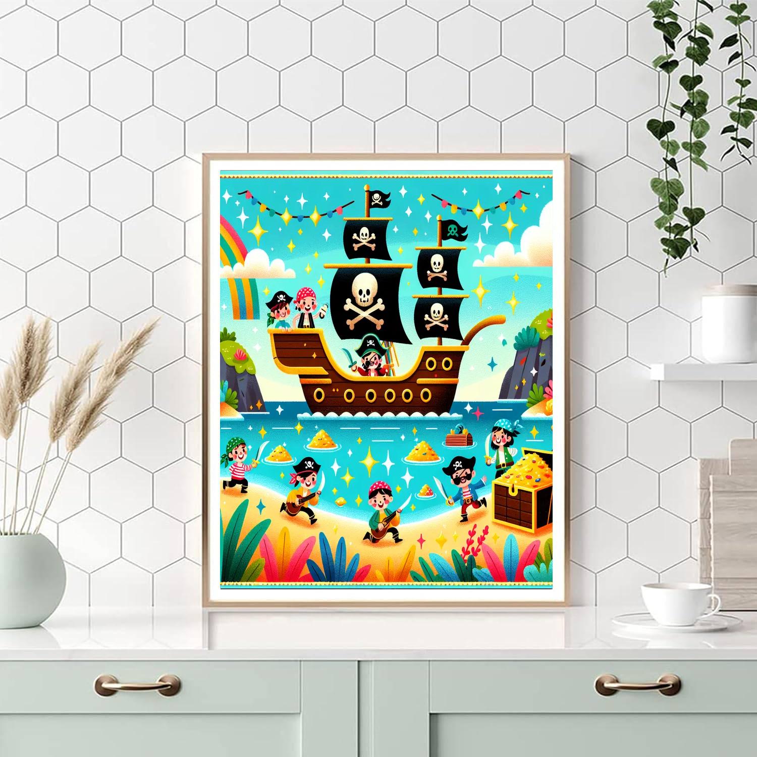 Mystery Pirate Cove Paint By Numbers Art
