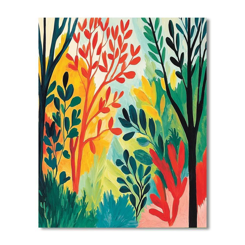 Matisse Inspired Abstract Forest Journey  Painting By Numbers Kit