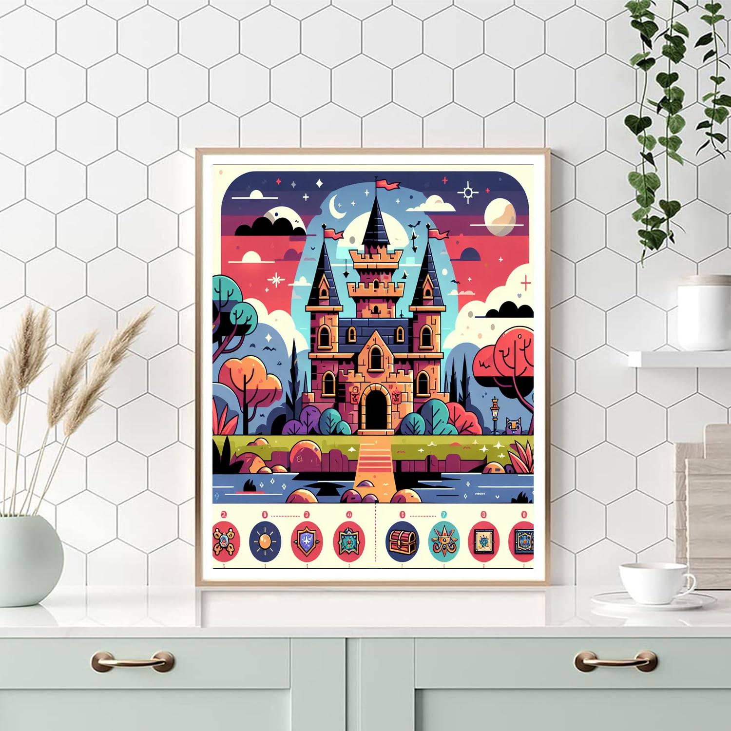 Mystery In The Castle Painting Number Kit