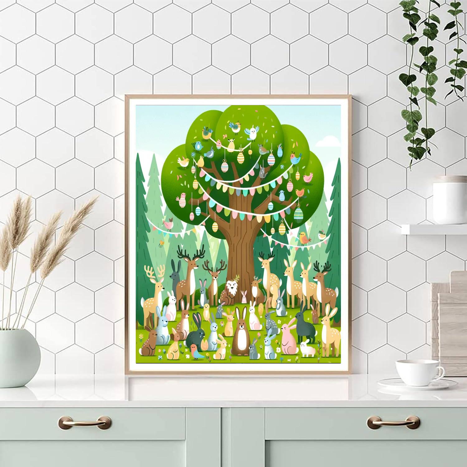 Friendly Forest Celebration Painting Number Kit