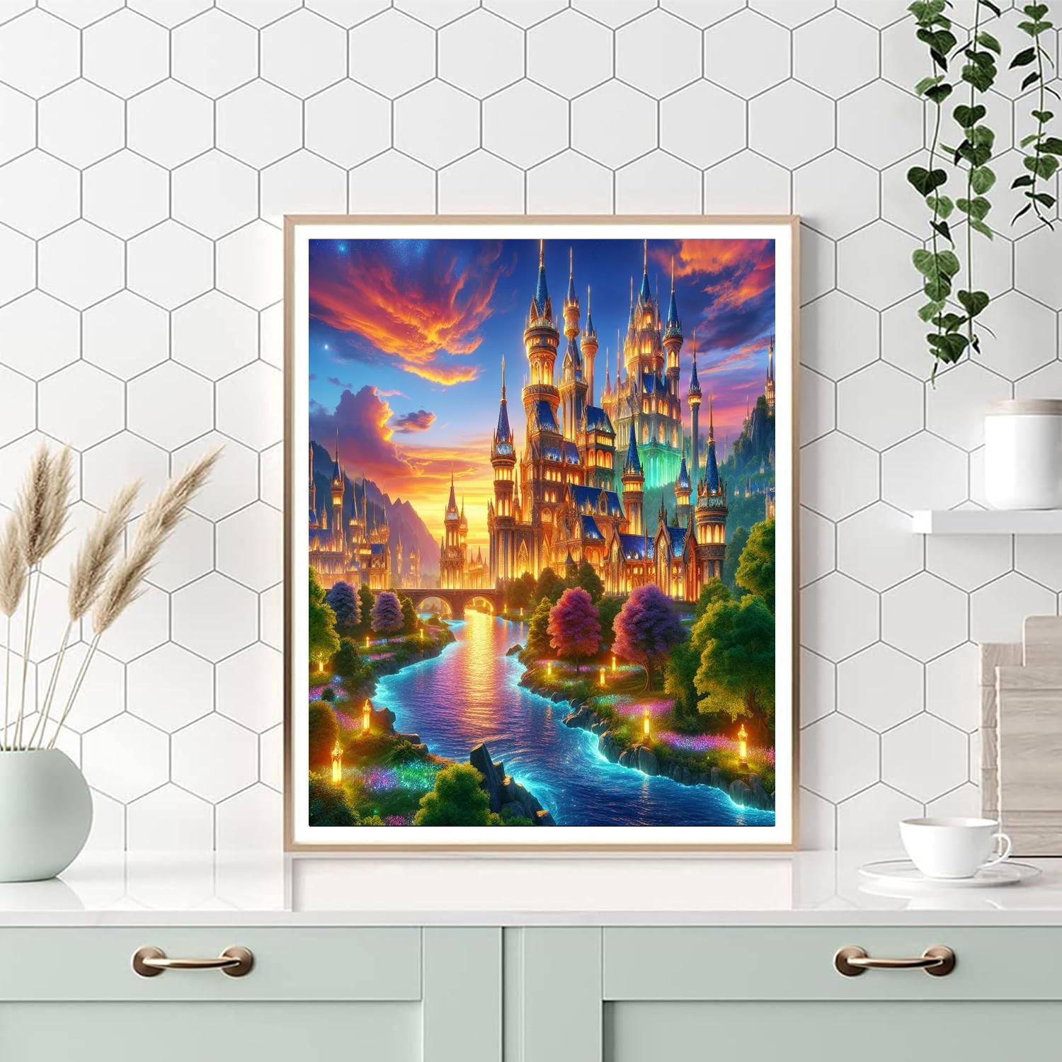Magical Kingdom At Dusk Paint By Number