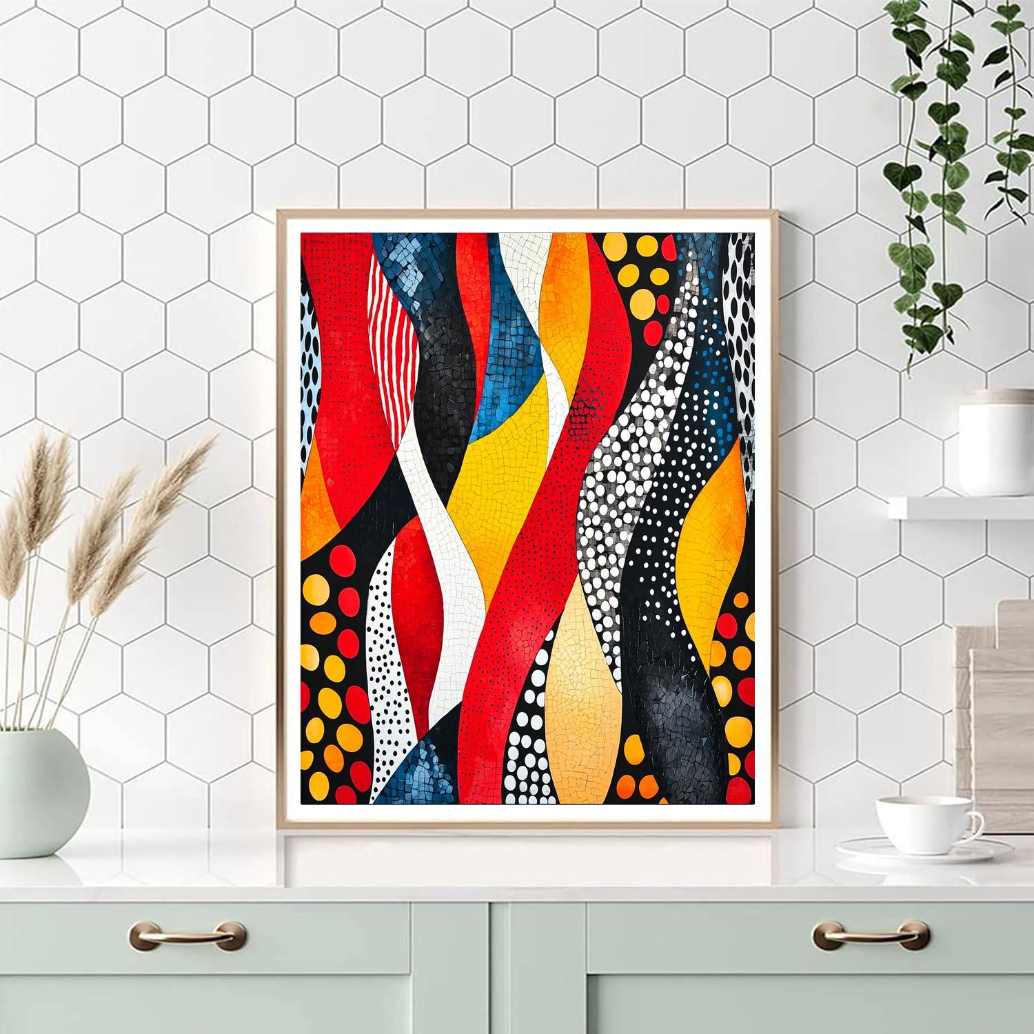 Yayoi Kusama Inspired Kinetic Harmony  DIY Paint By Numbers