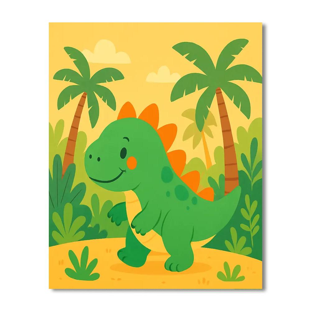 Roaming Dinosaur Paint By Color