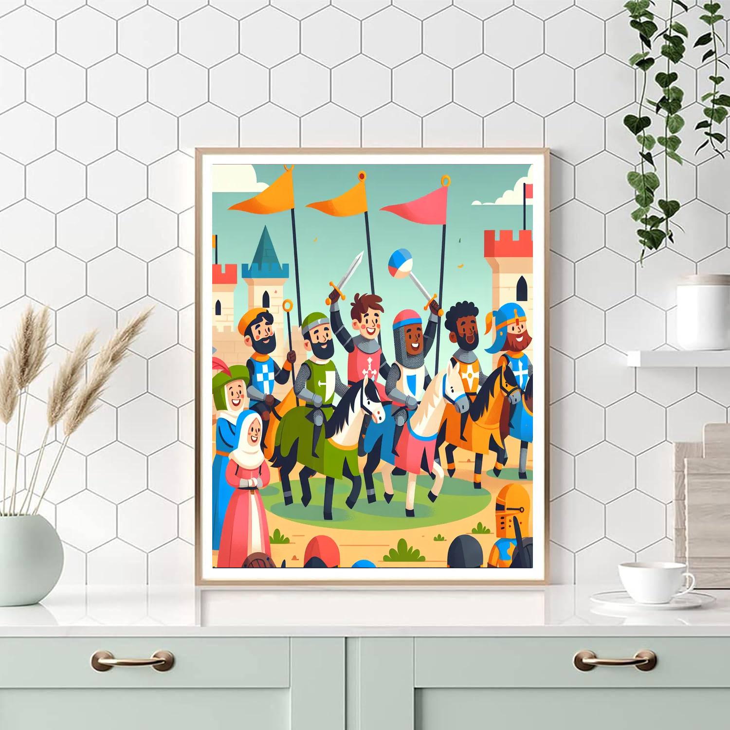 Knights' Festival Of Fun Painting Number Kit