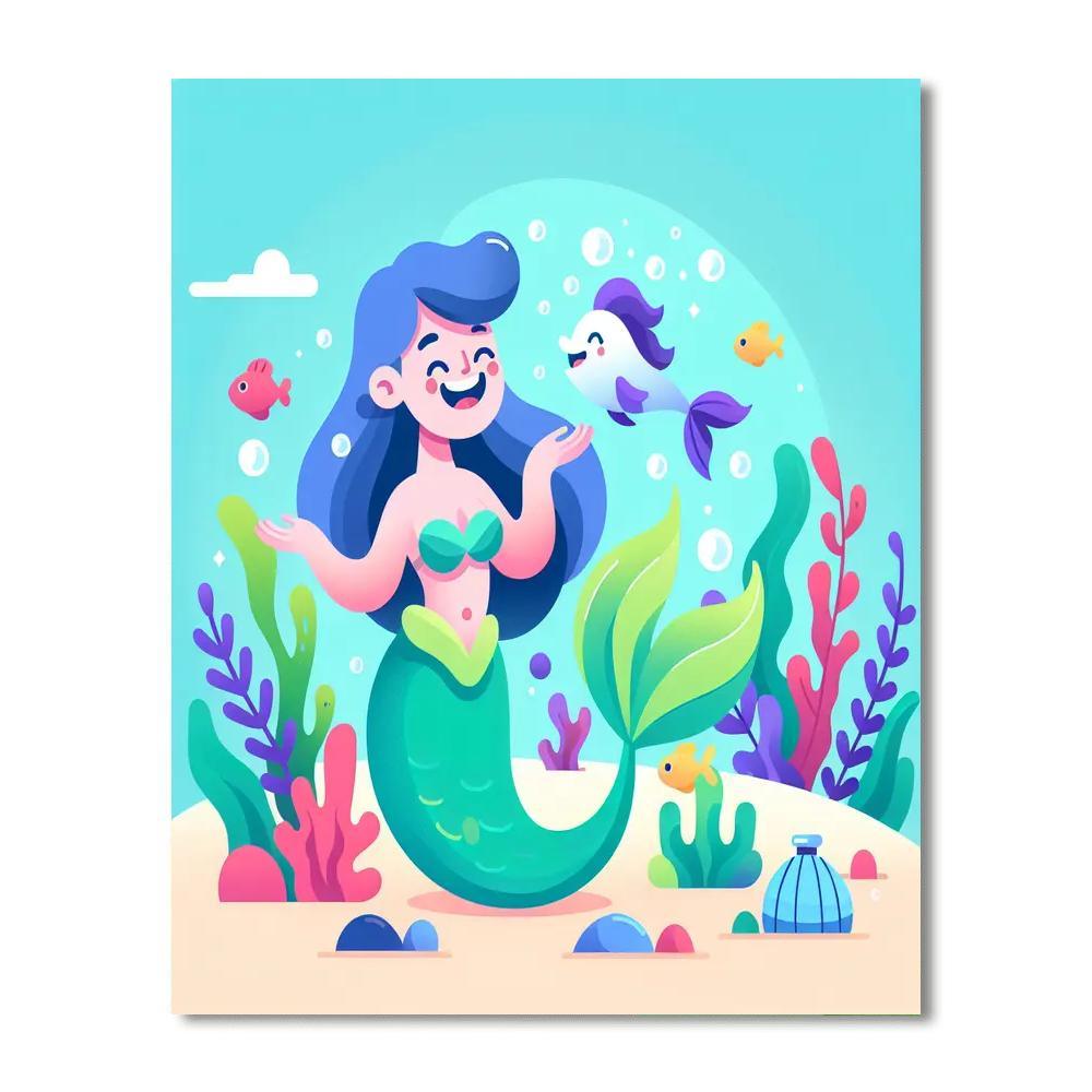 Merry Mermaid Lagoon Paint By Number
