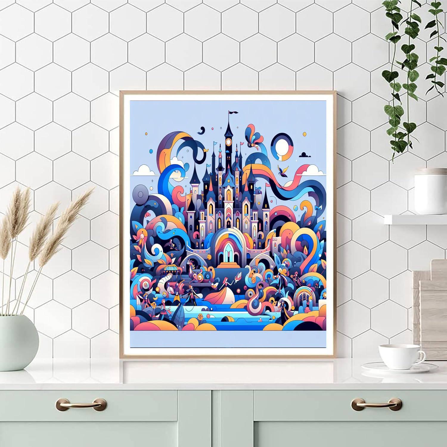 Fairytale Castle Capers Number Painting