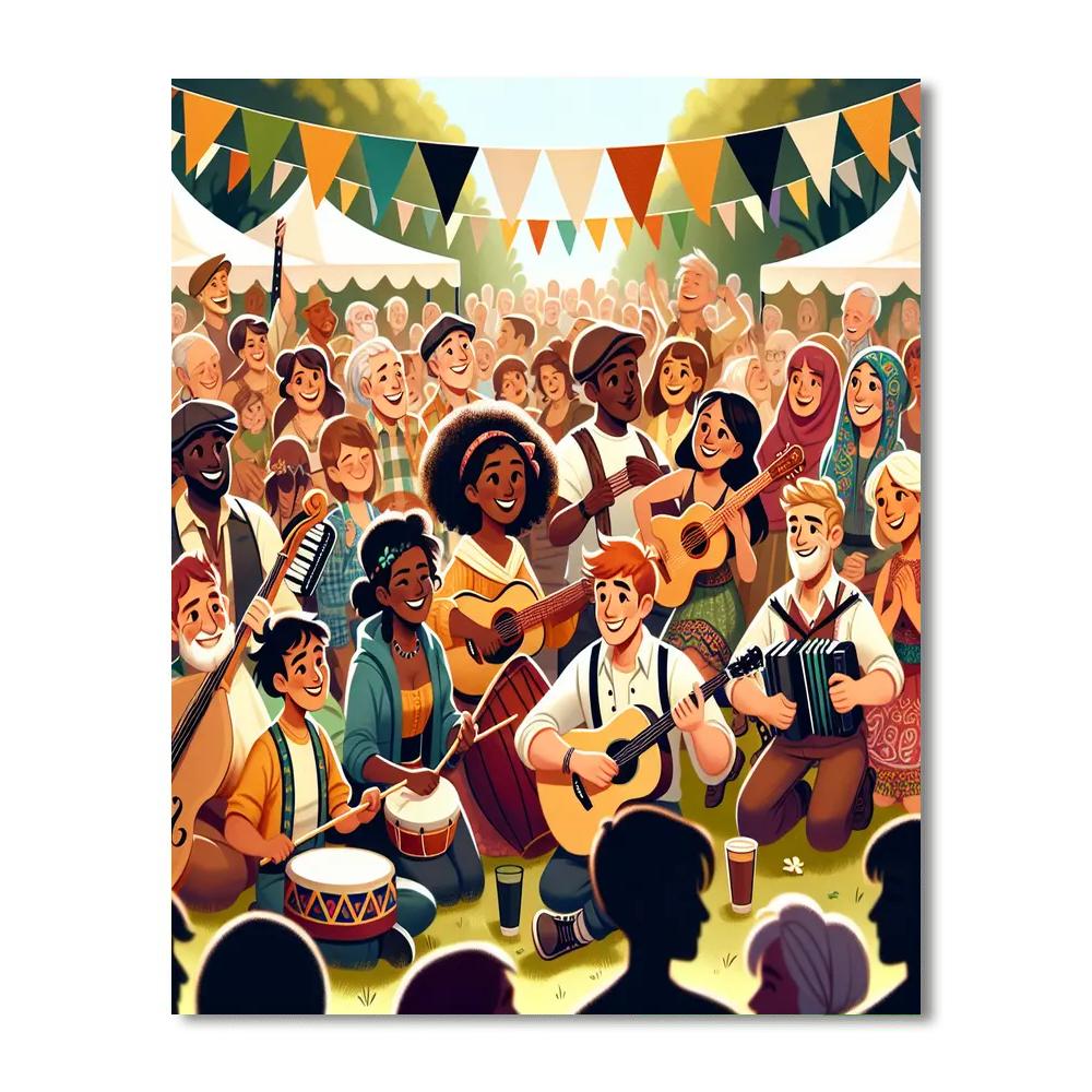 Celtic Music Festival - Ireland Paint By Color