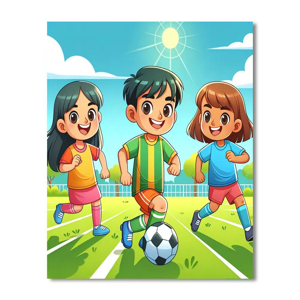 Sporty Fun And Games Paint By Color