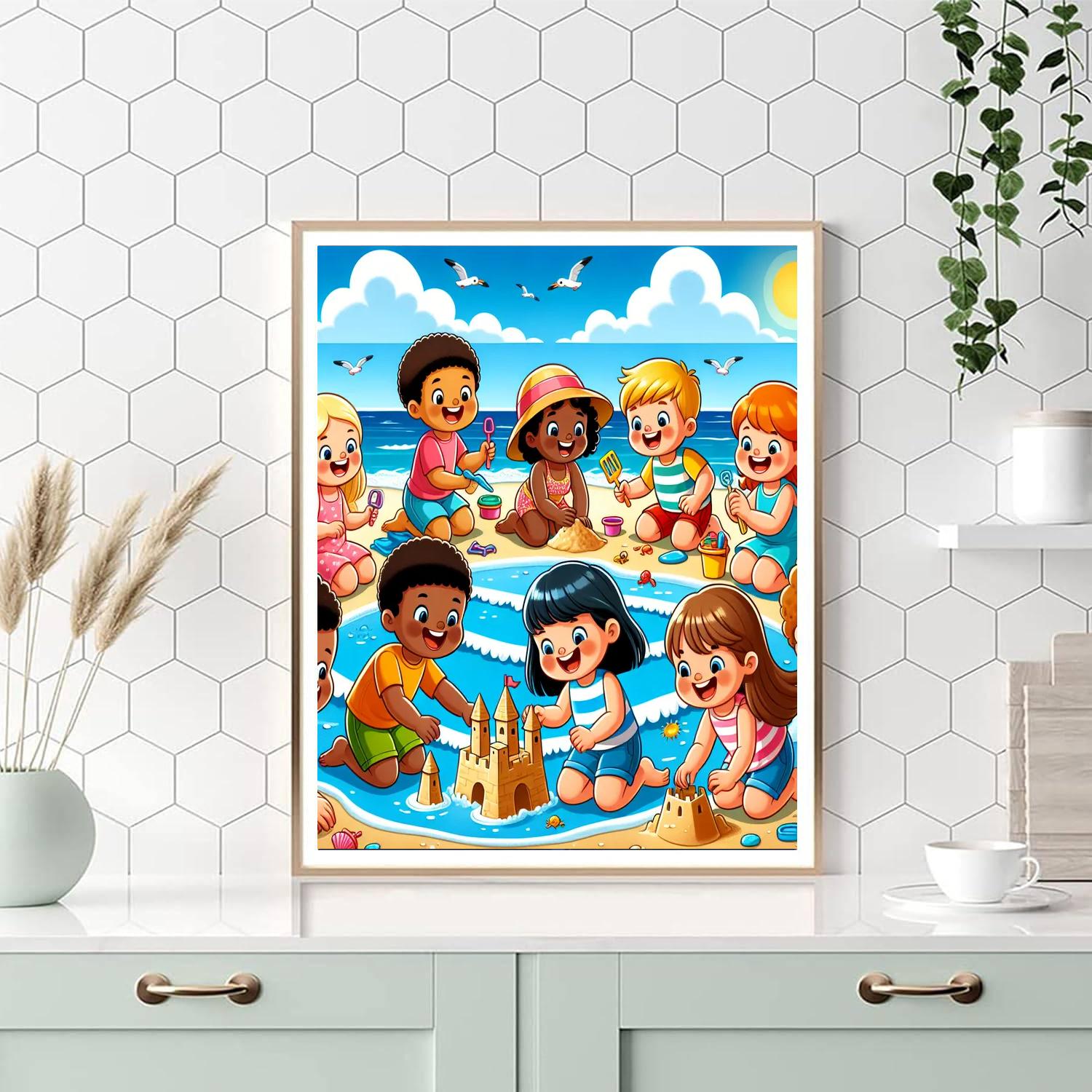 The Fun At The Beach DIY Paint By Numbers