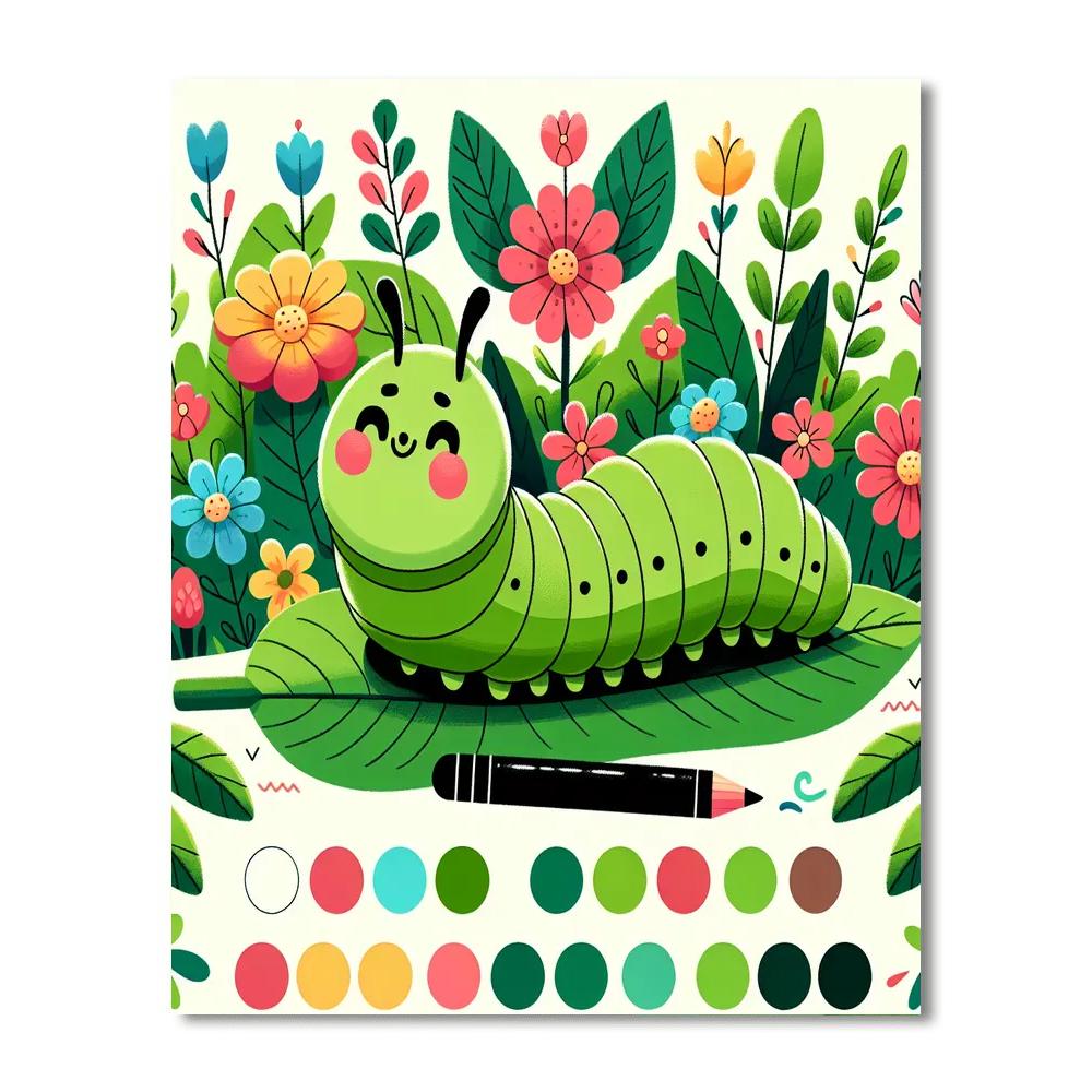 Cuddle Bug Caterpillar Numbered Painting Kits
