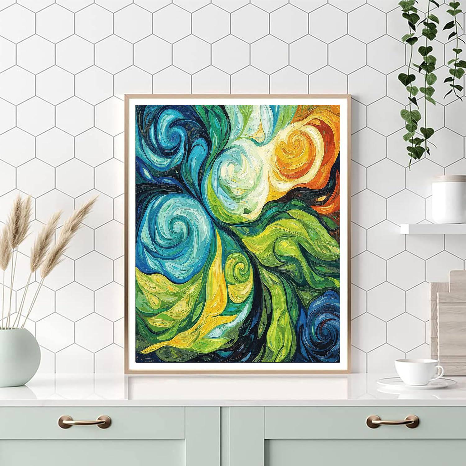 Jean-Michel Basquiat Inspired Abstract Nature  Paint By Color