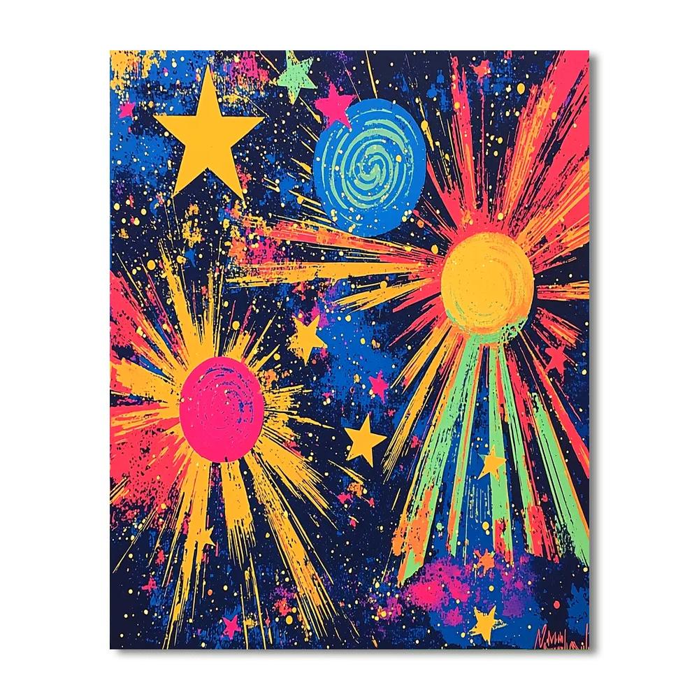 Andy Warhol Inspired Galactic Vision  Paint By Number
