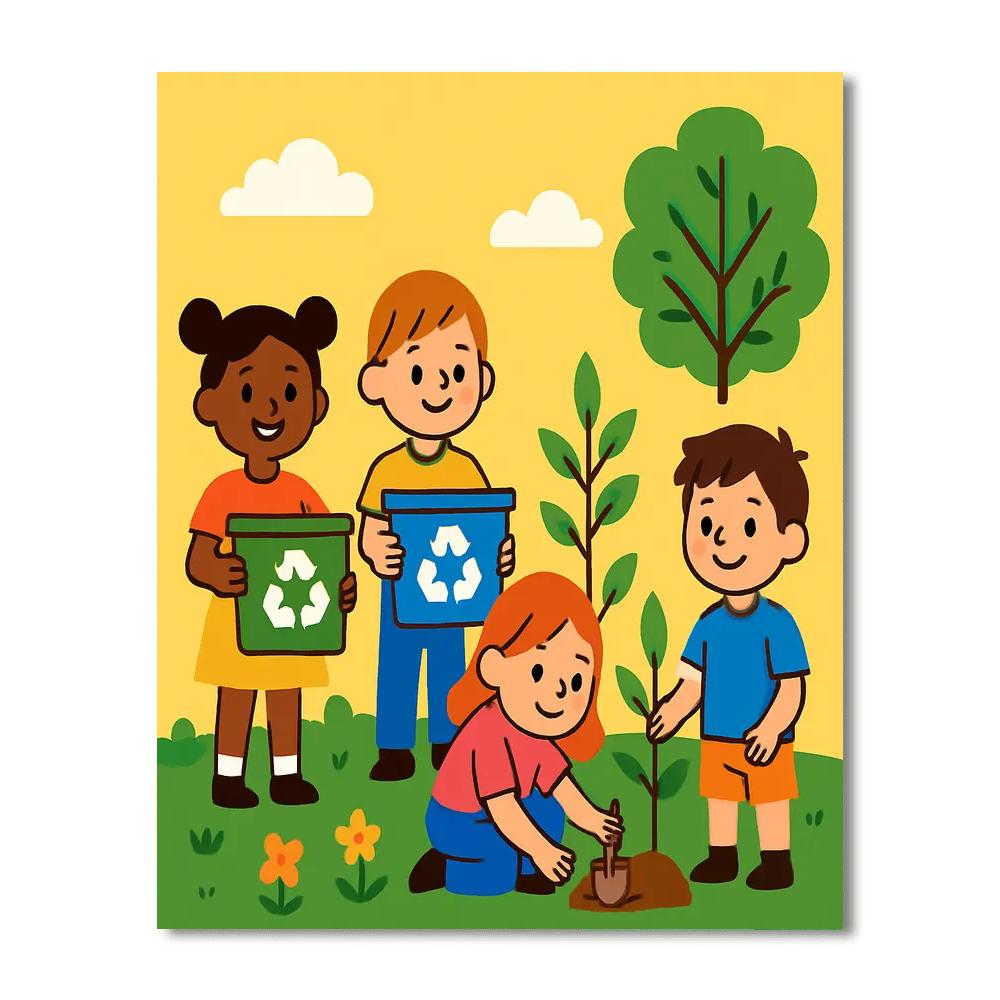 Eco Warriors Unite Numbered Painting Kits