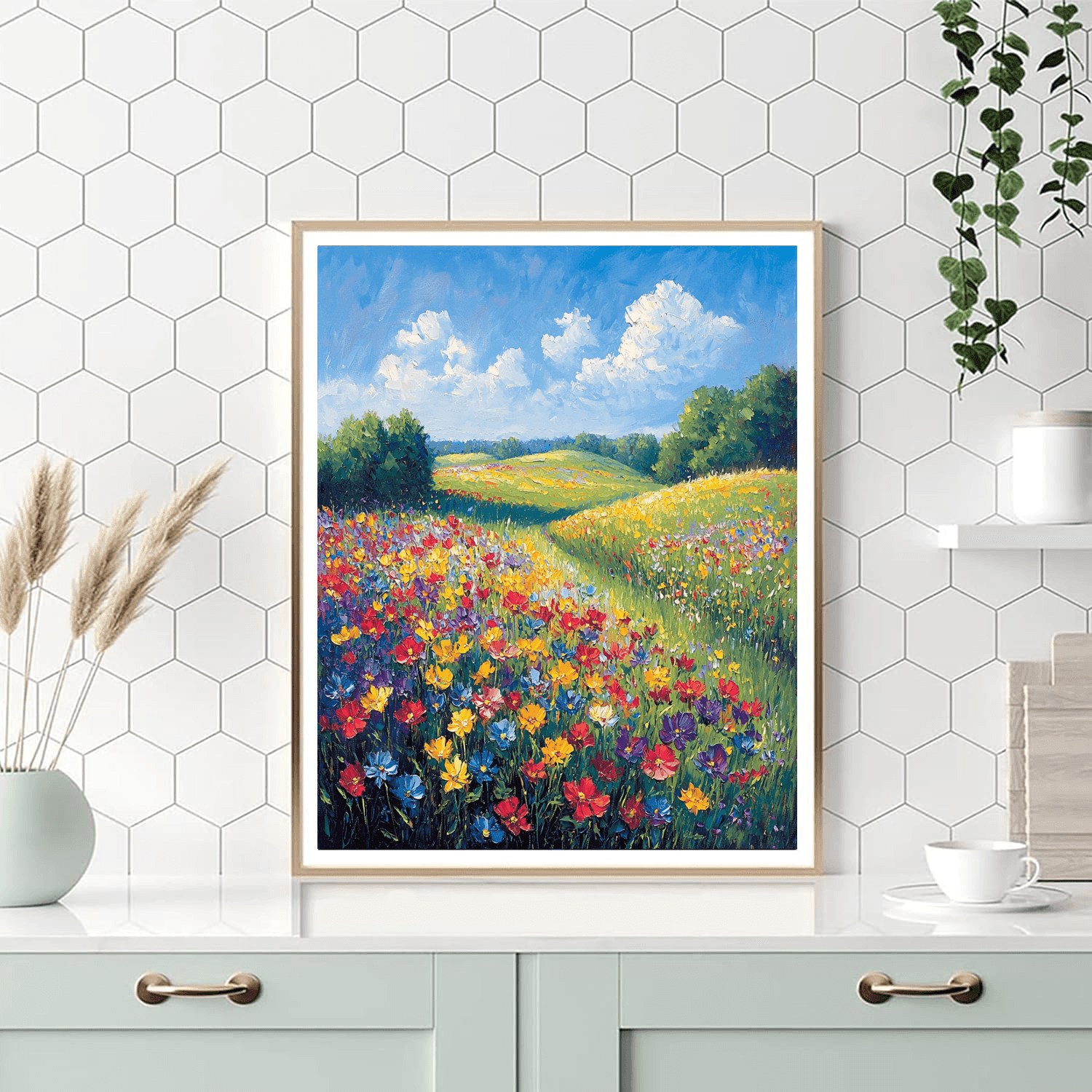 Claude Monet Inspired Serene Meadow  Paint By Numbers
