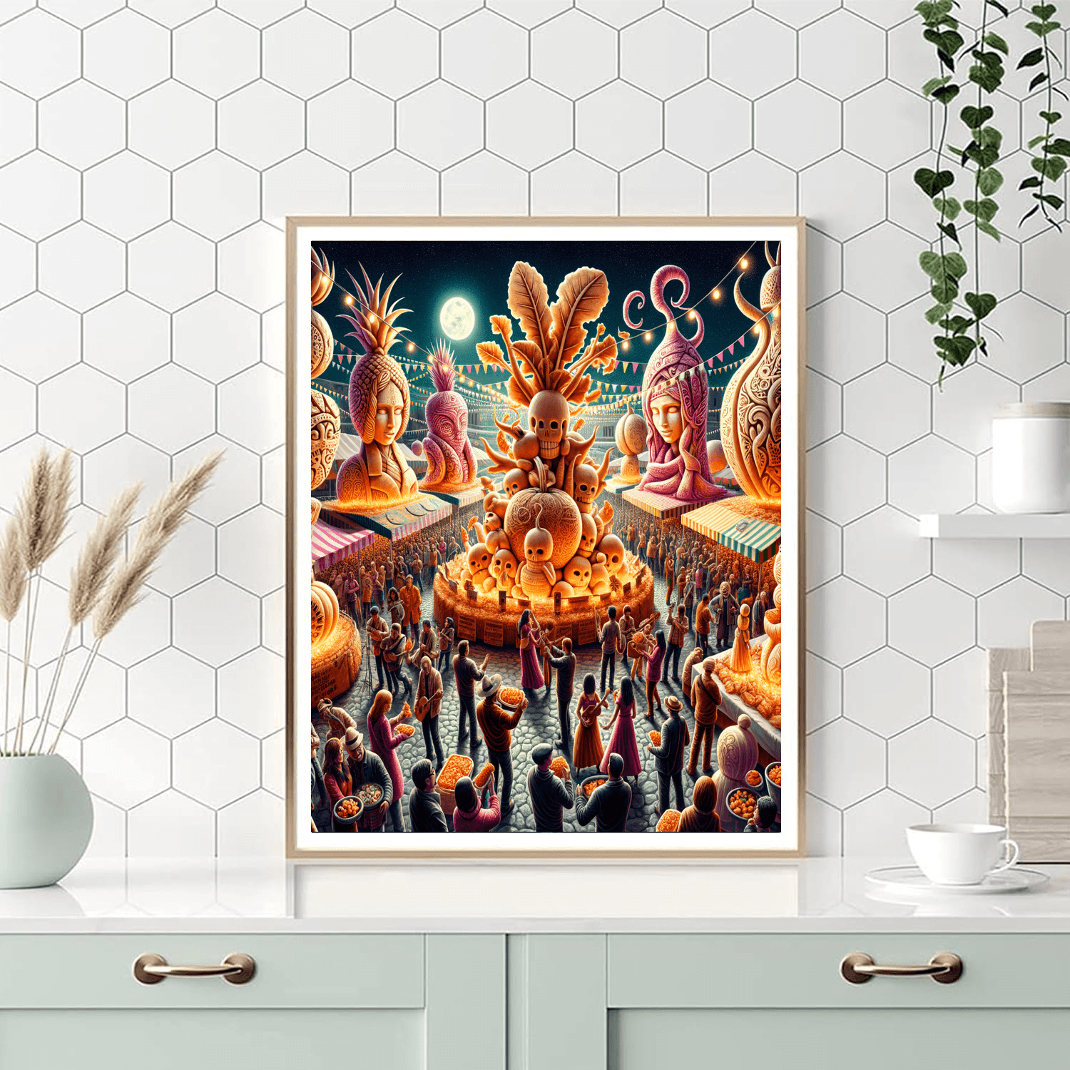 Noche De Los Rábanos - Oaxaca, Mexico Painting By Numbers Kit