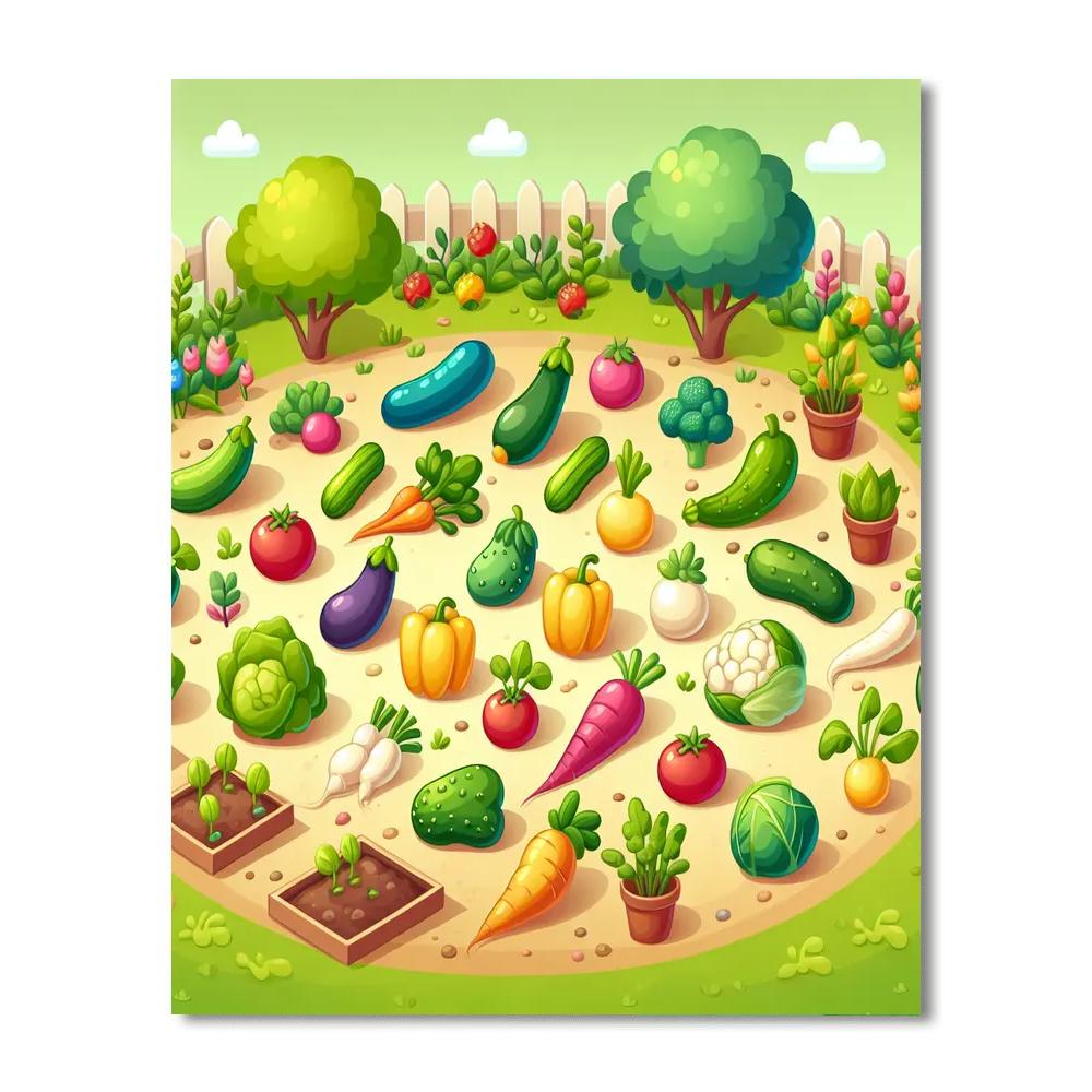 Vibrant Veggie Victory Painting Number Kit