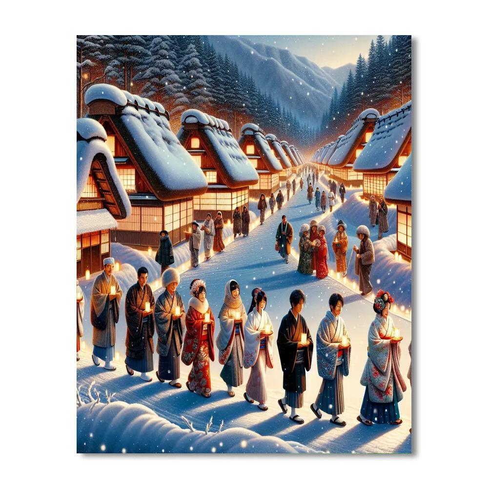 Kamakura Snow Festival Painting Number Kit