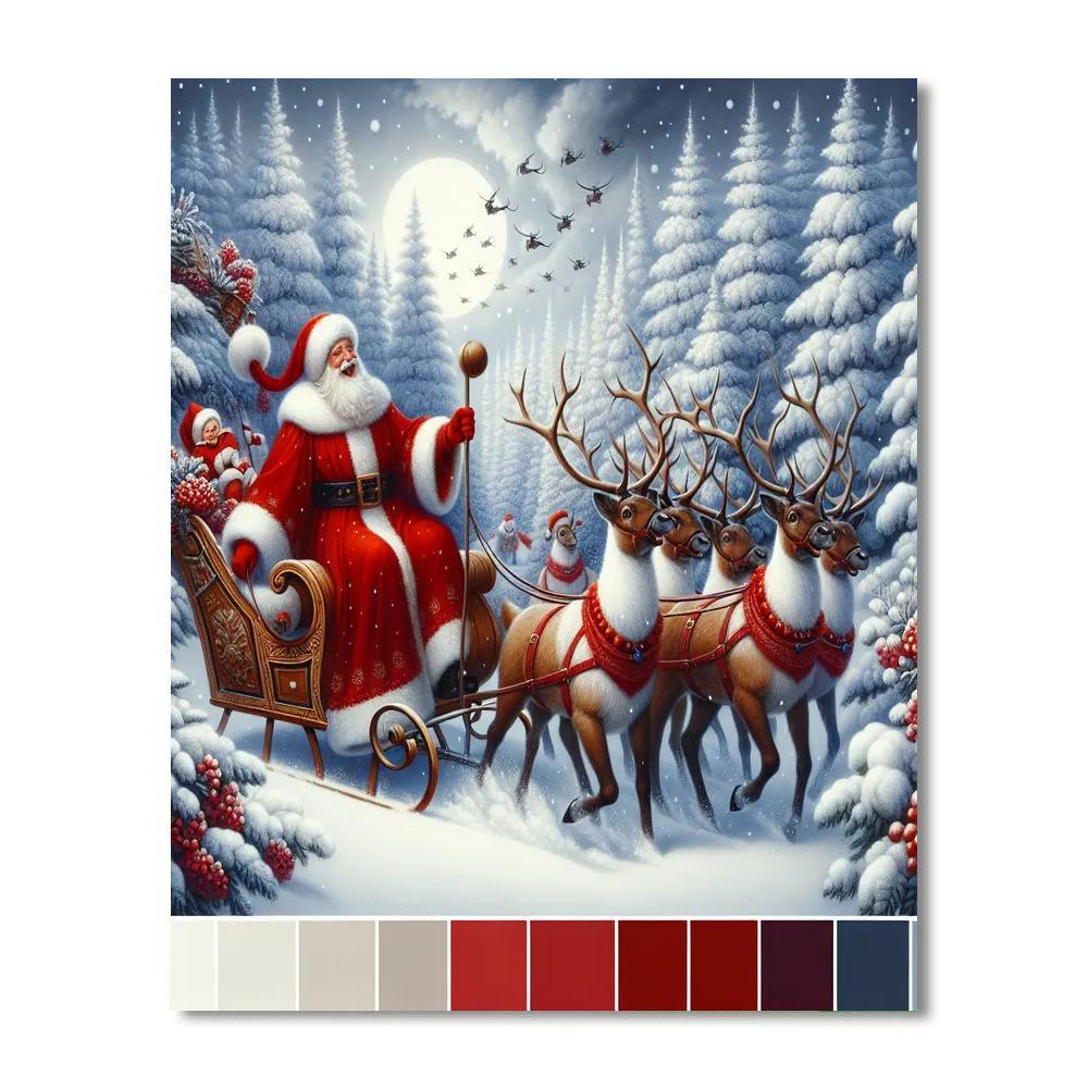 Santa's Winter Wonderland Painting By Numbers Kit