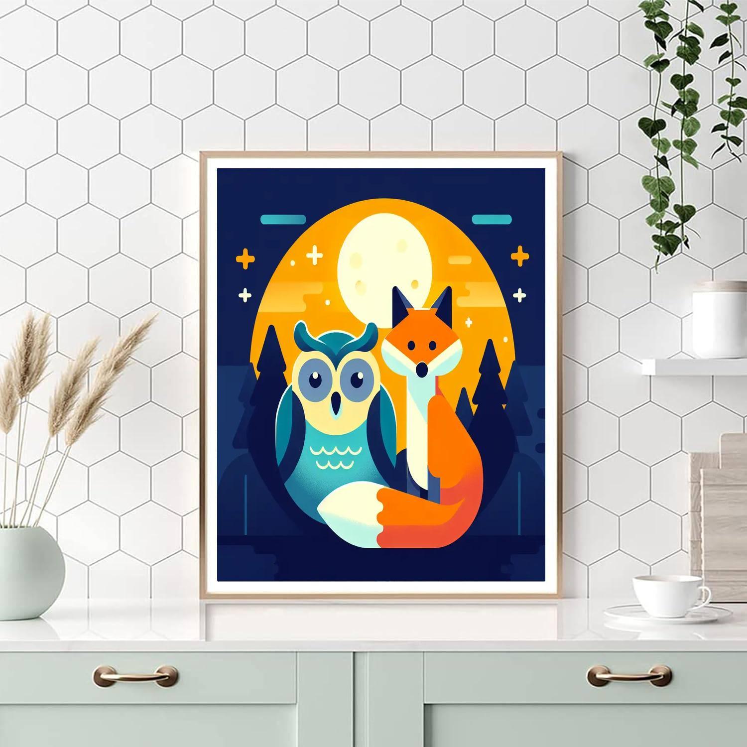 Moonlight Safari Number Painting