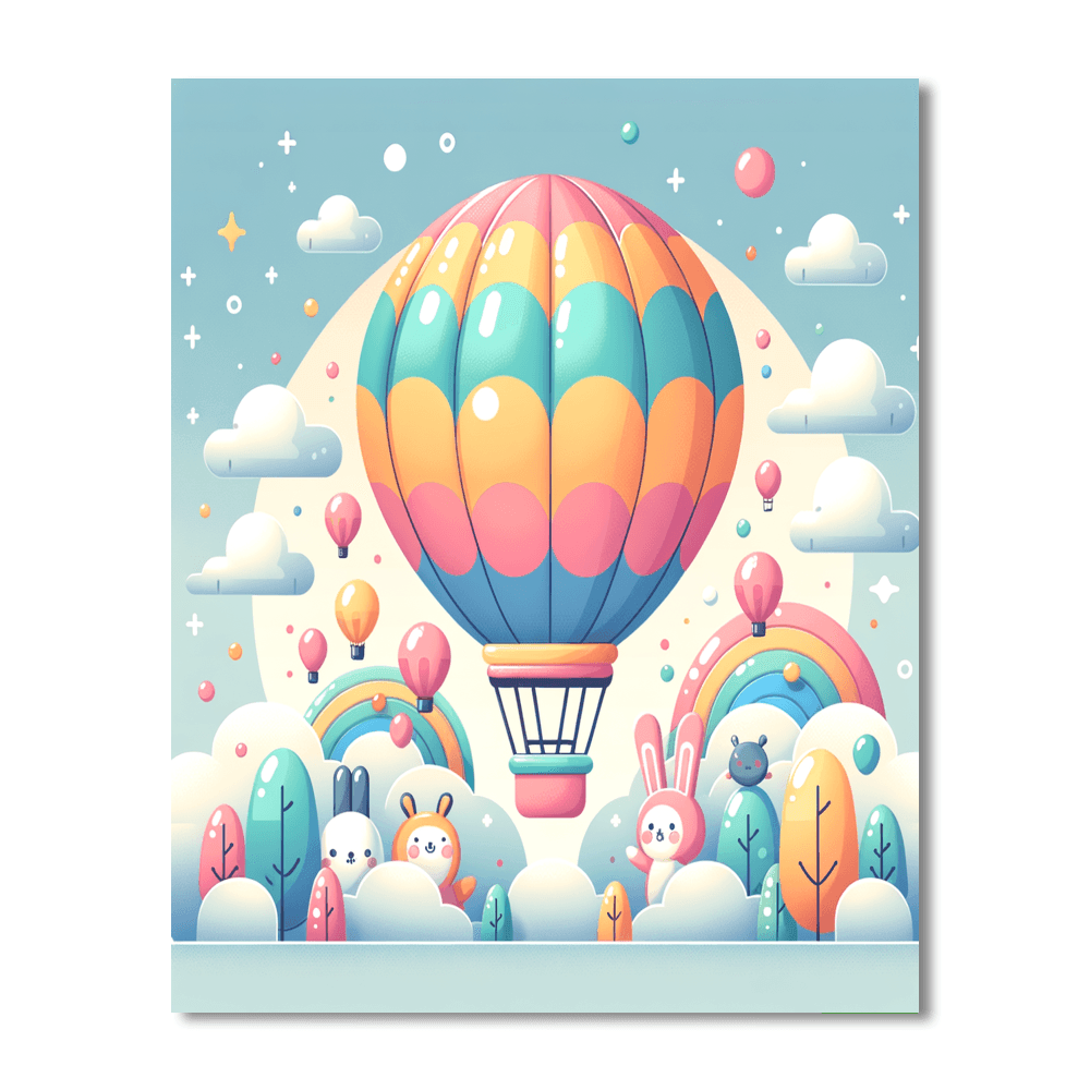 Dreamy Hot Air Balloon Paint By Number
