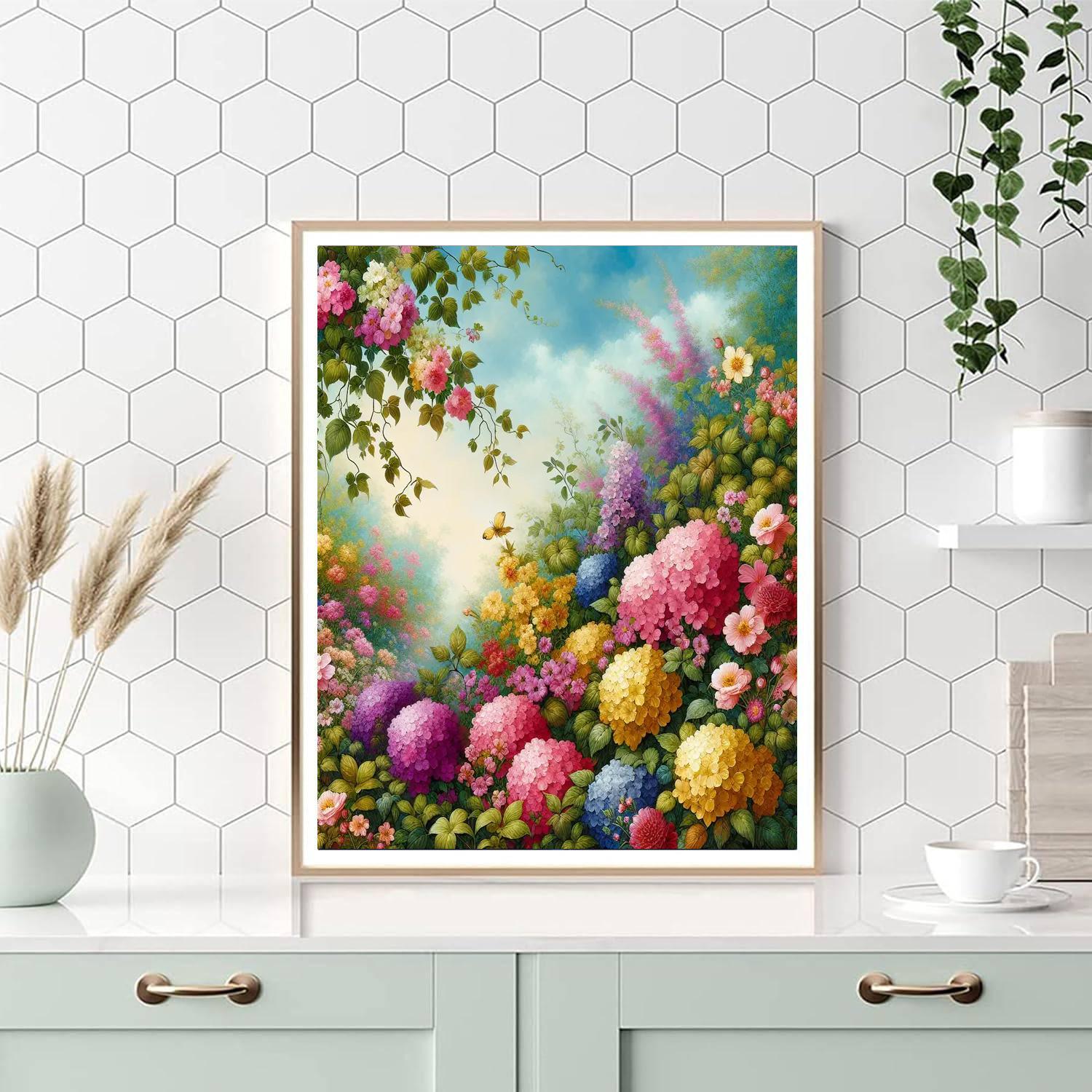 Dreamy Floral Garden DIY Paint By Numbers