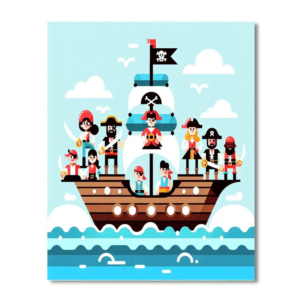 Pirate Ship Adventures Paint By Color