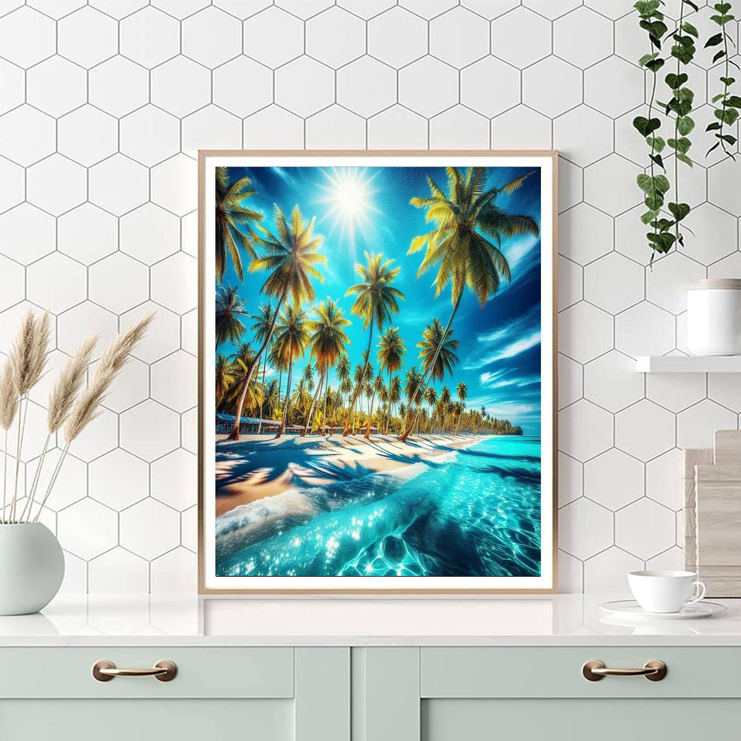 Tropical Paradise Hideaway Painting By Numbers Kit